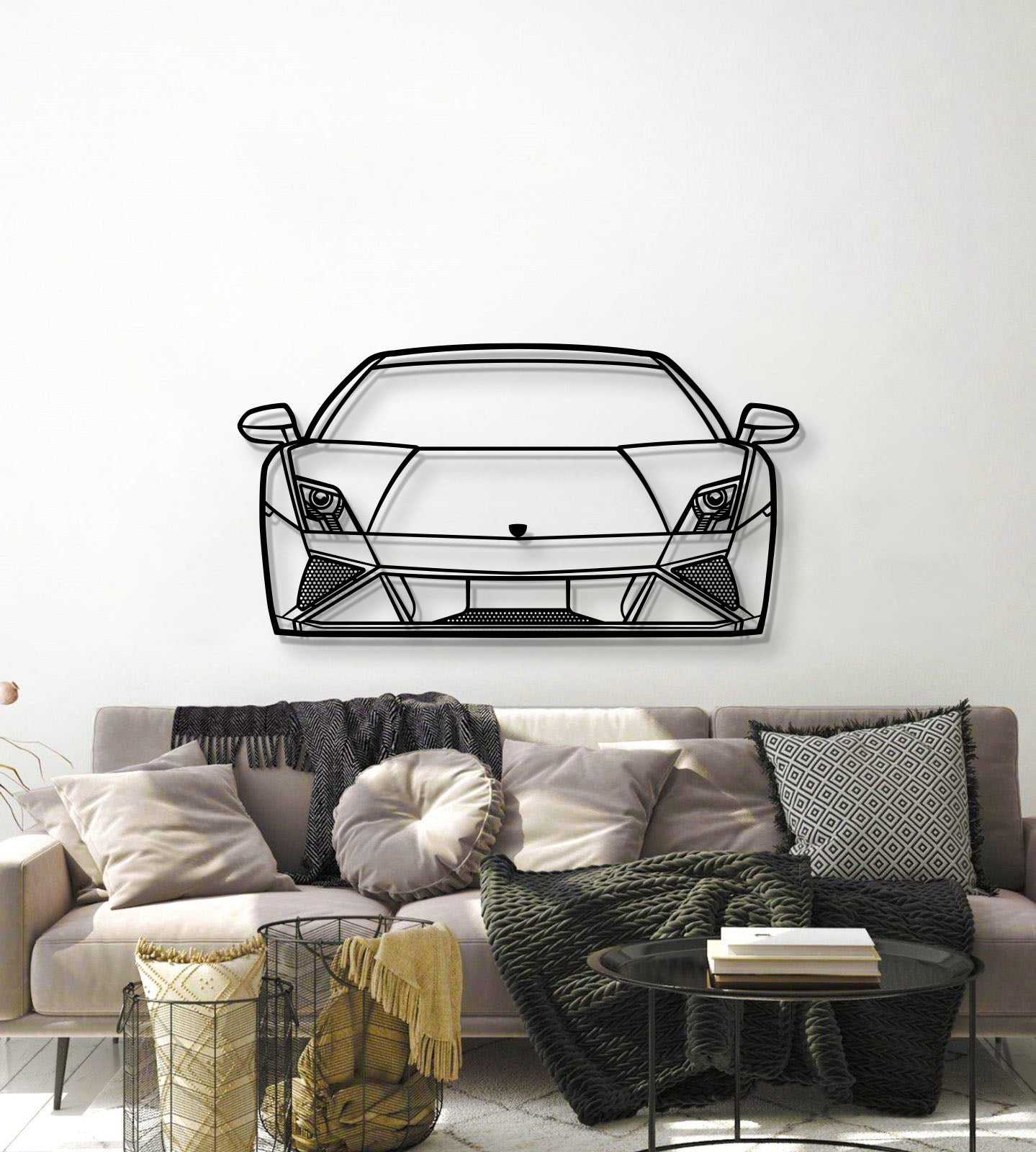 2013 Gallardo Front View Metal Car Wall Art - MT1357