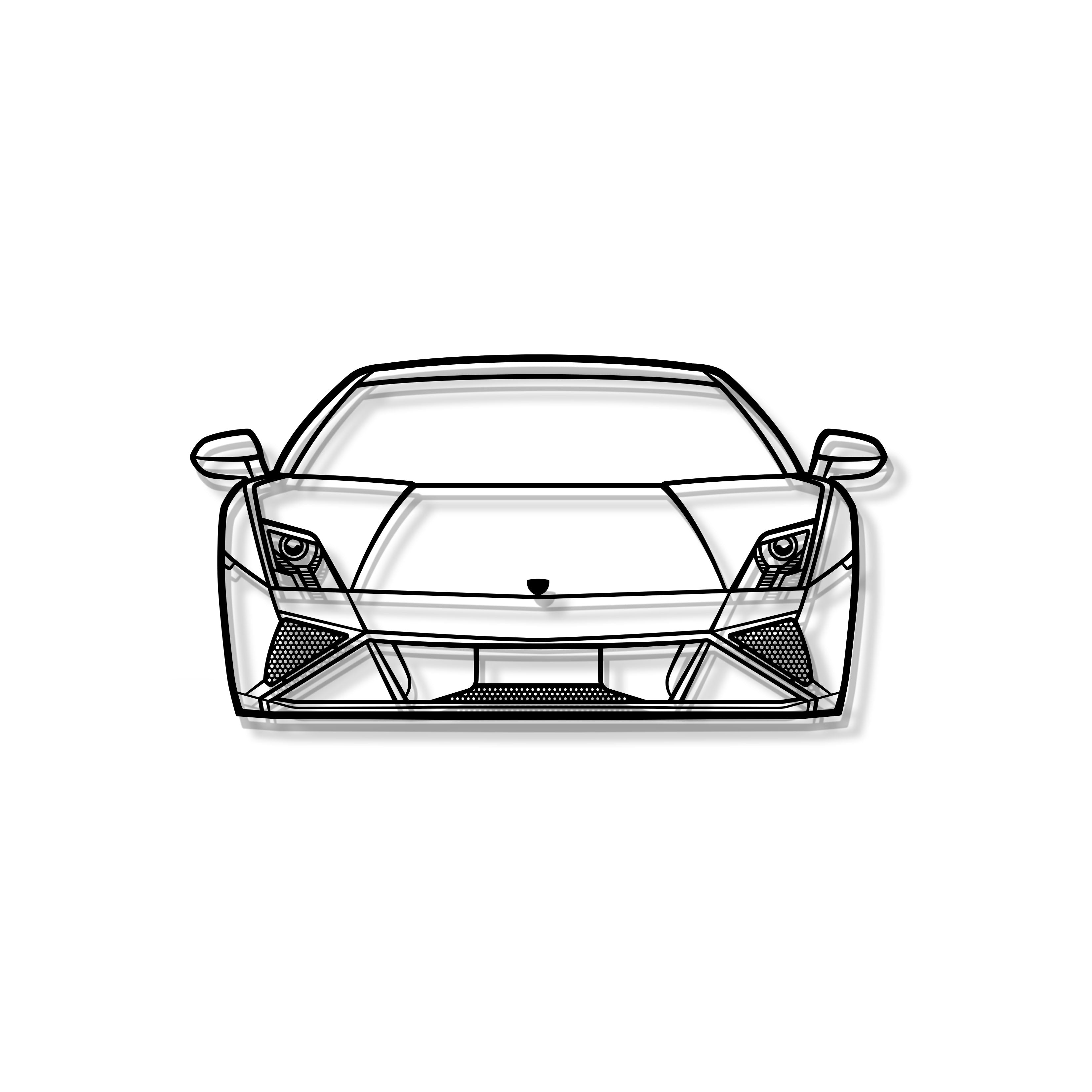 2013 Gallardo Front View Metal Car Wall Art - MT1357