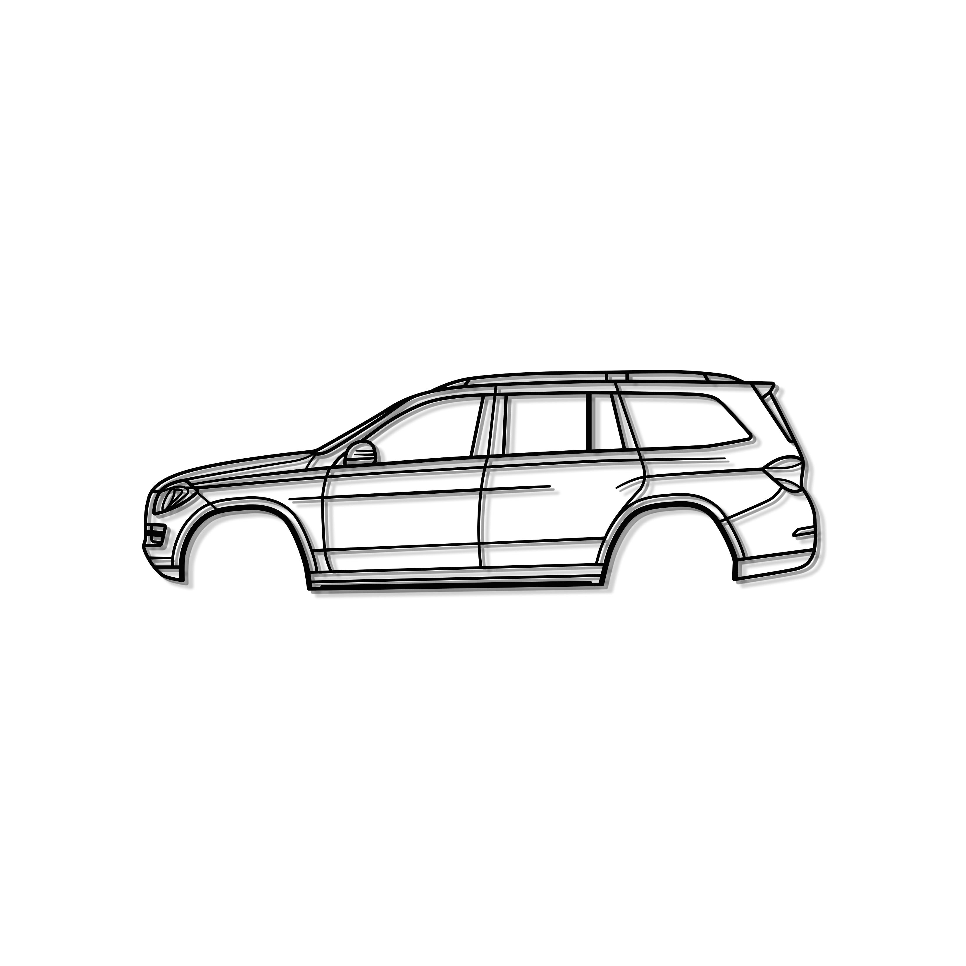 2013 GL-Class X166 (2nd Gen) Metal Car Wall Art - MT0482