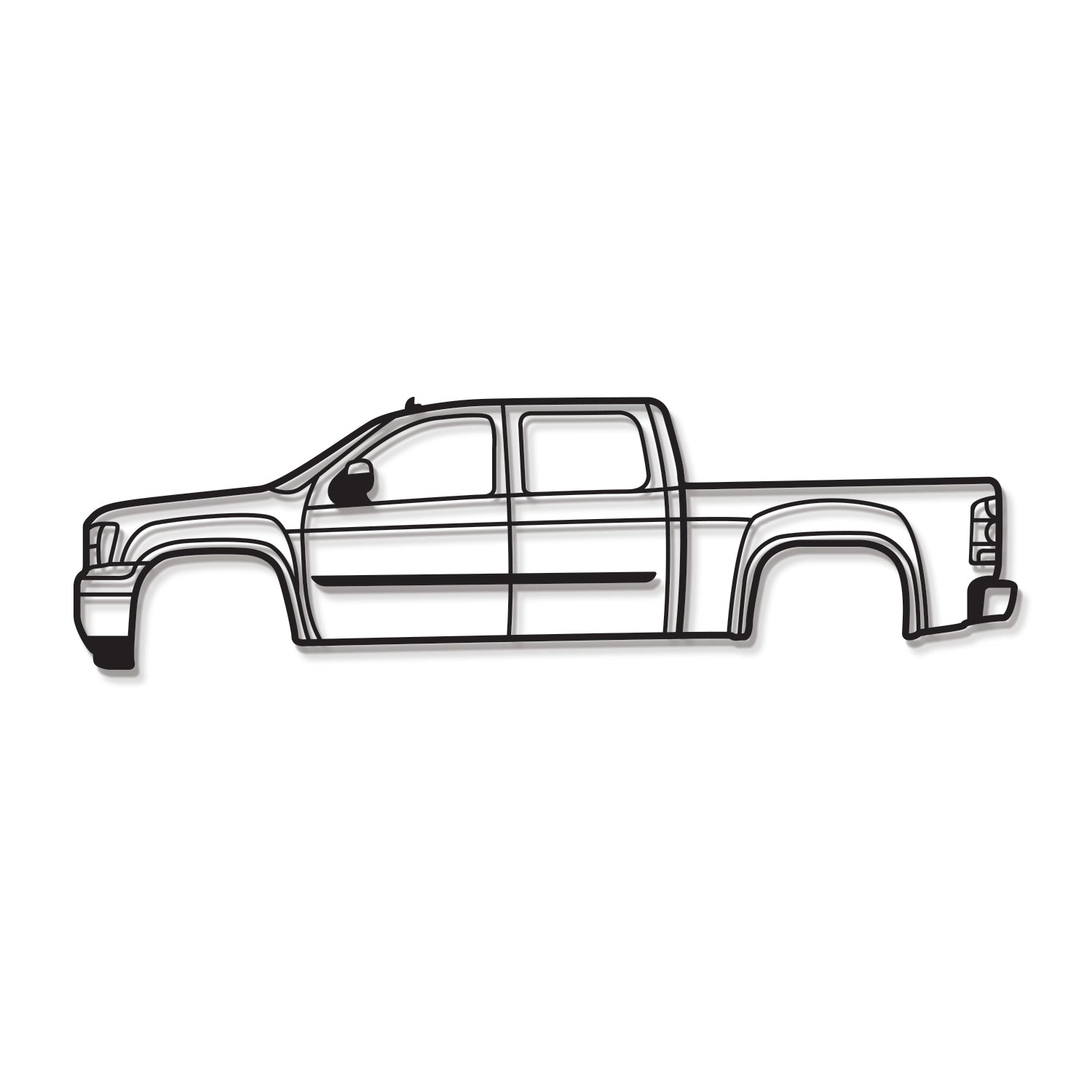 2013 Sierra 1500 3rd Gen Metal Car Wall Art - MT0489