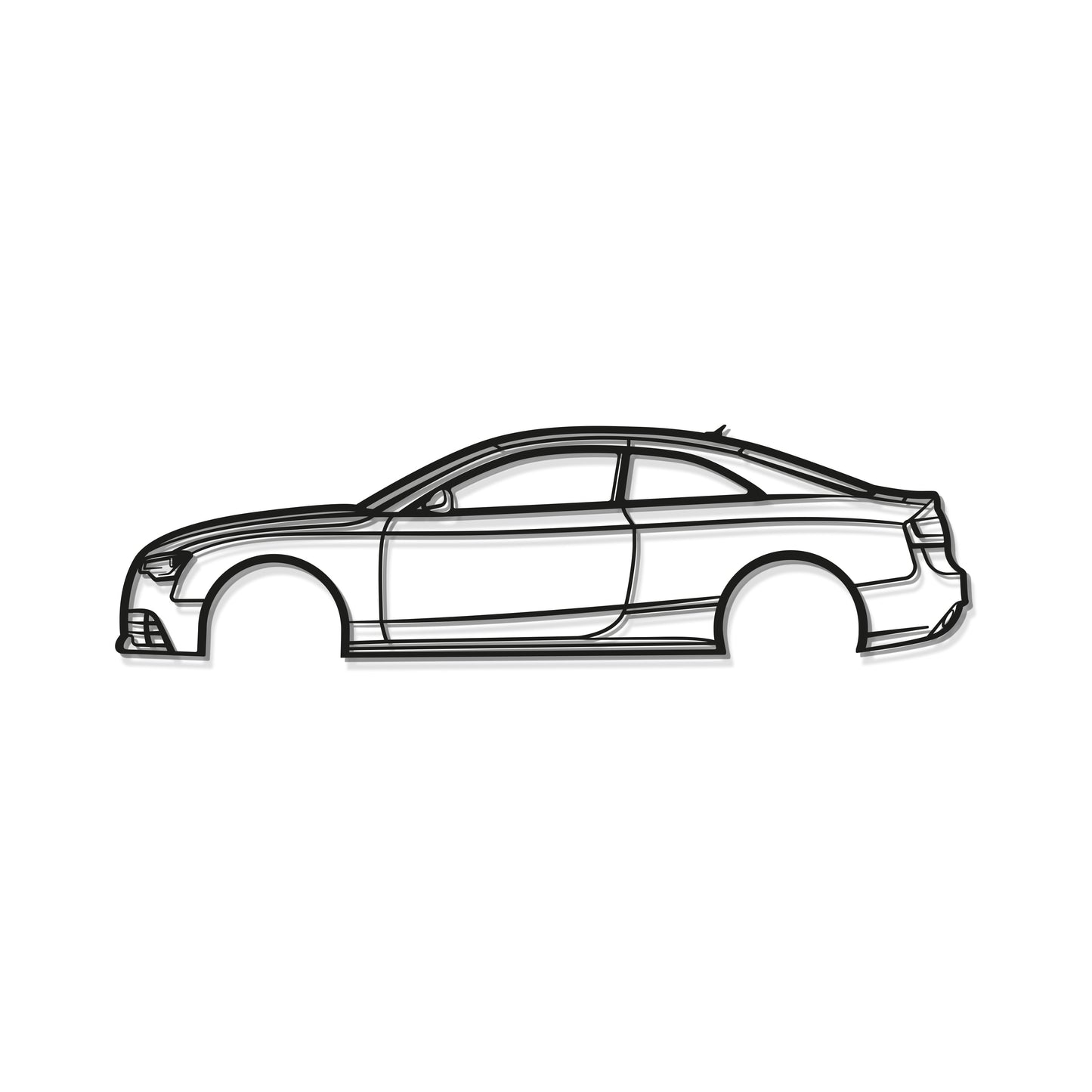 Sleek décor featuring Audi RS5 Coupe 2014 metal wall art adding motorsport flair