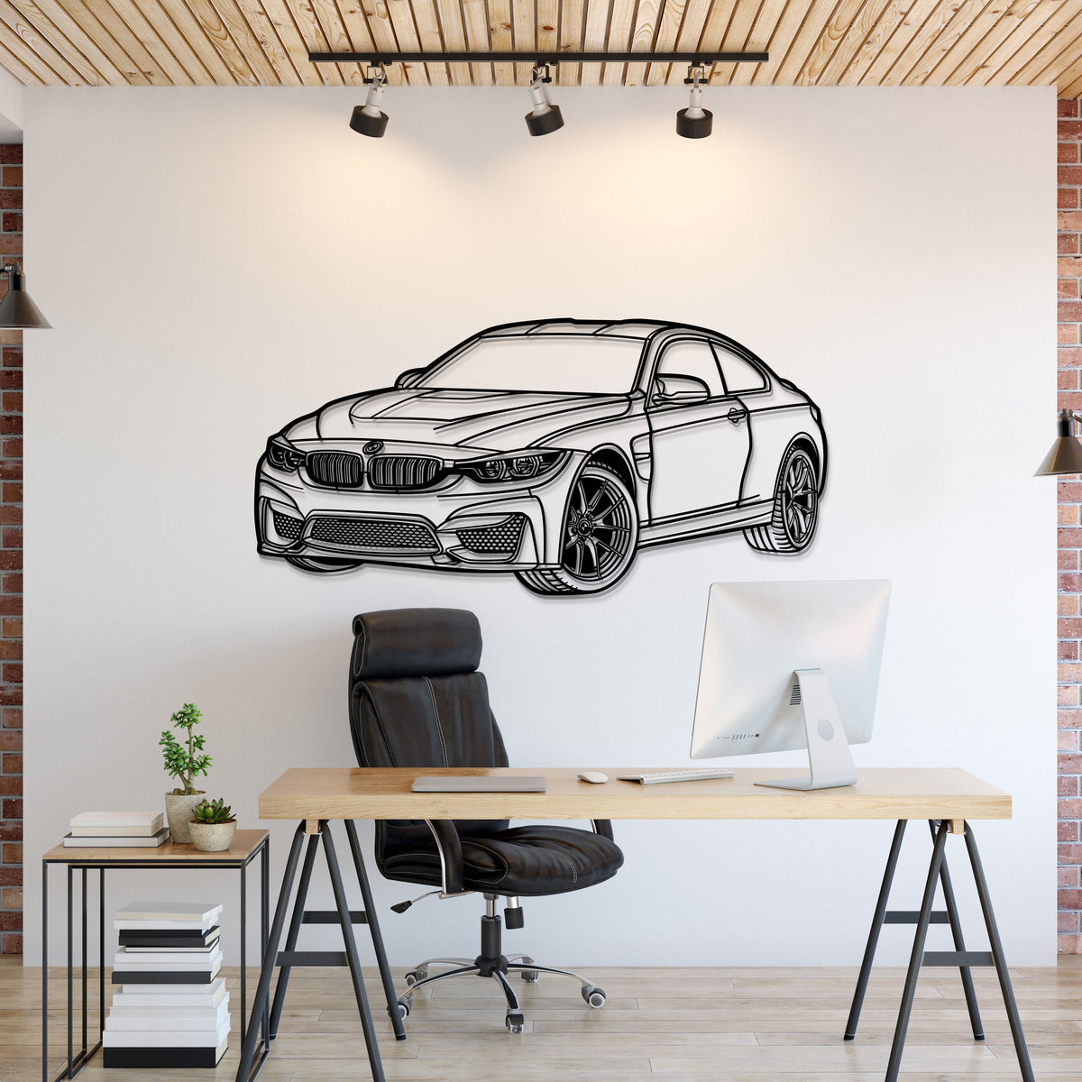 2014 F82 M4 Perspective Metal Car Wall Art - MT1143