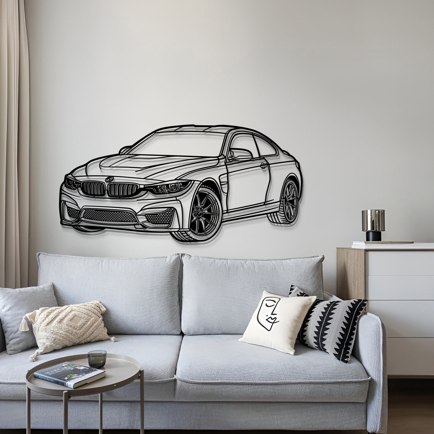 2014 F82 M4 Perspective Metal Car Wall Art - MT1143