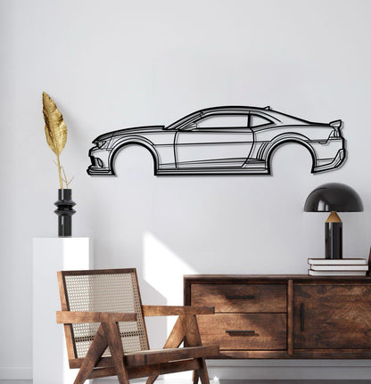 2014 Chevrolet Camaro Z28 Classic Muscle Car Silhouette Wall Decor Powder Coated Matte Steel