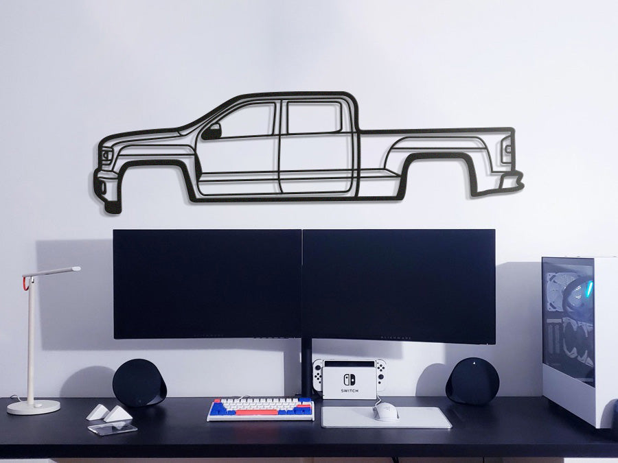 2014 Sierra 1500 4th Gen Metal Car Wall Art - MT0511