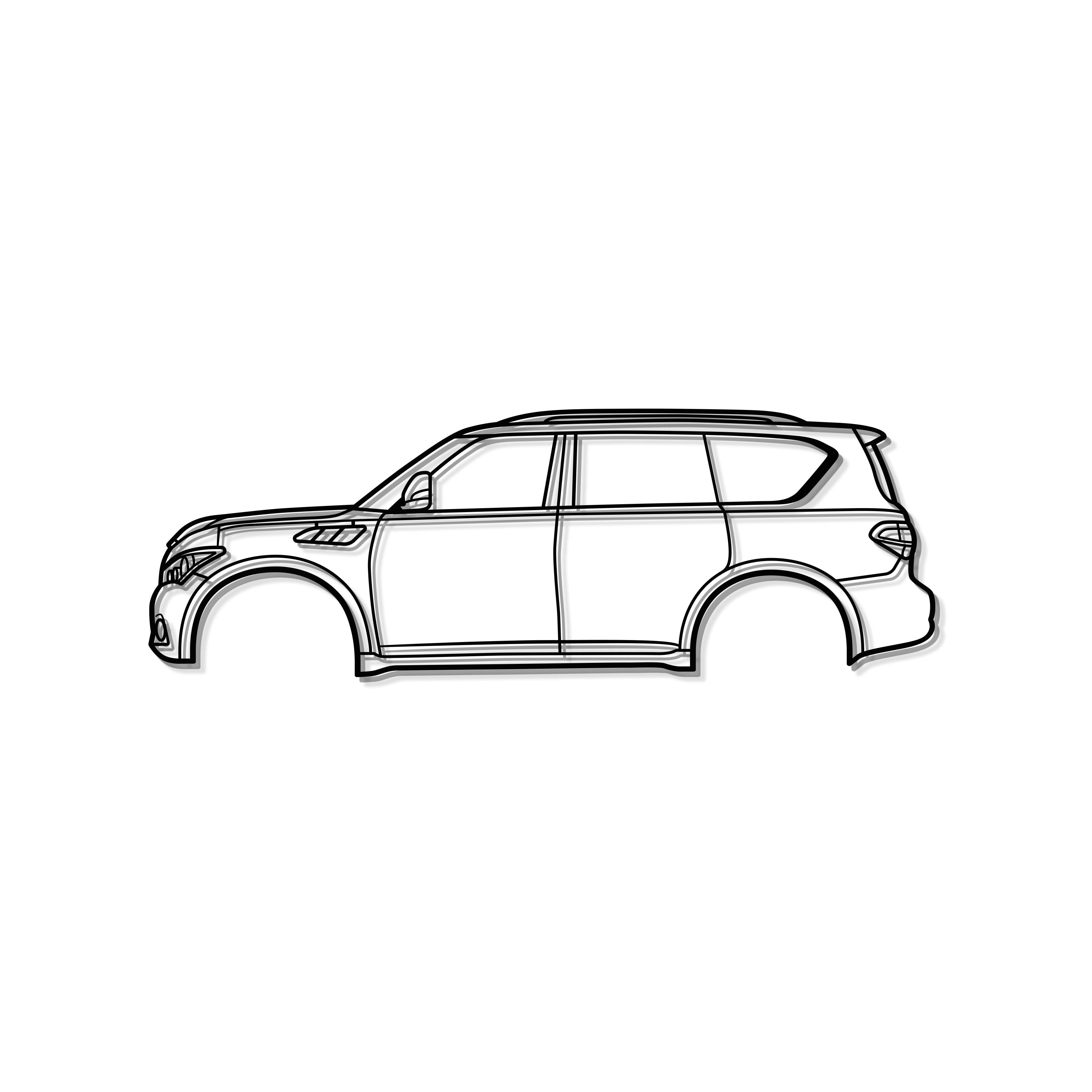 2014 QX80 1st Gen (Z62) Metal Car Wall Art - MT0508