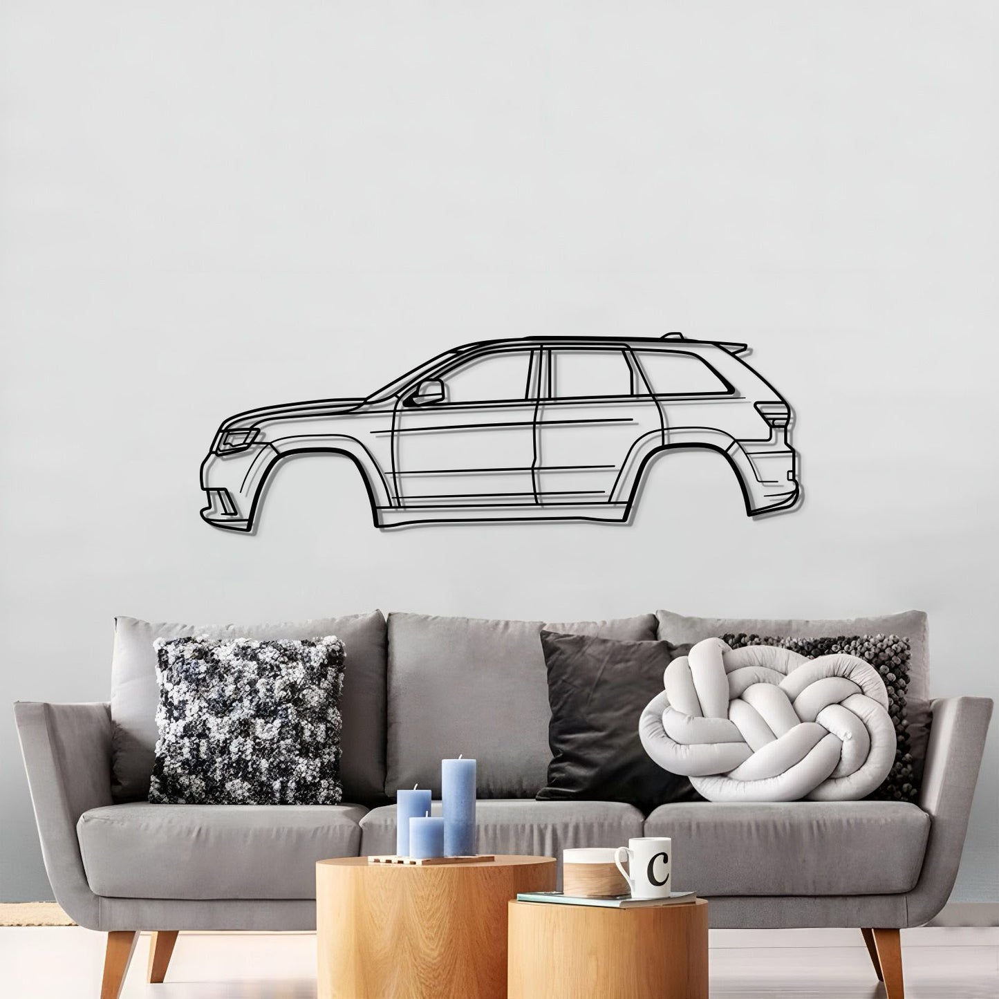 2014 Grand Cherokee SRT WK2 (4th Gen) Metal Car Wall Art - MT0506