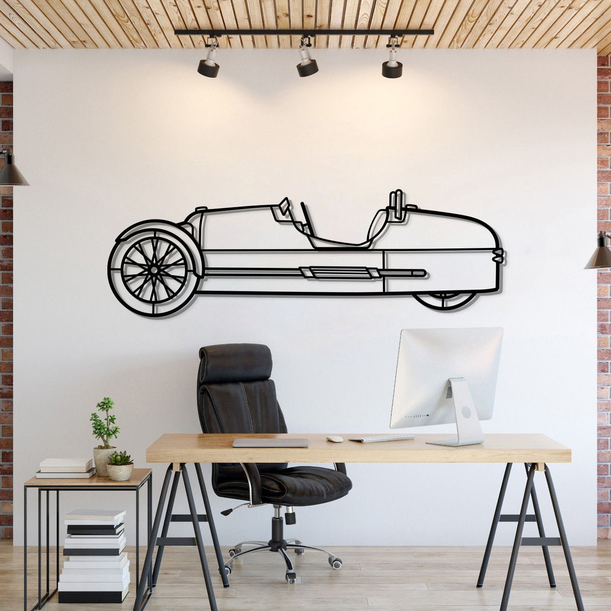 2014 3 Wheeler Metal Car Wall Art - MT0495