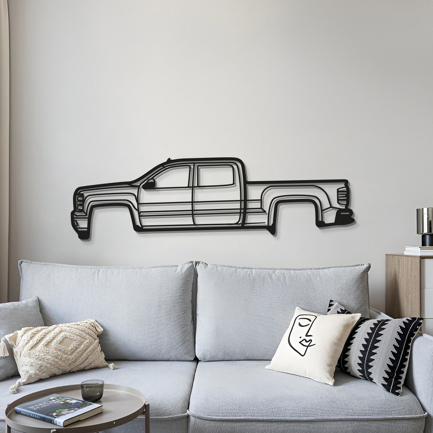 2014 Silverado 1500 3rd Gen Metal Car Wall Art - MT0512
