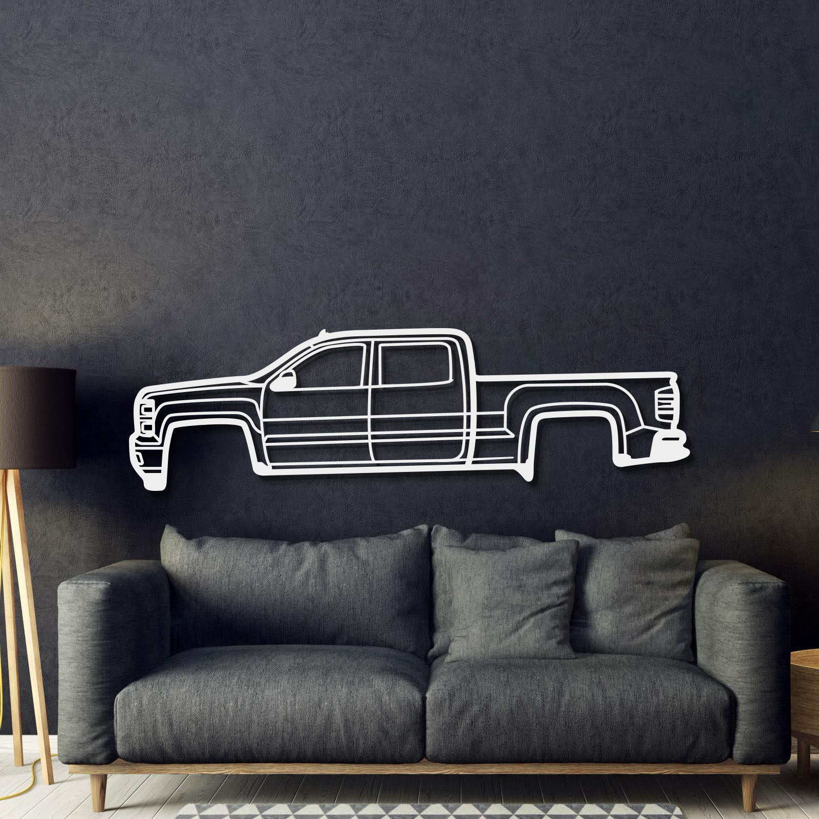 2014 Silverado 1500 3rd Gen Metal Car Wall Art - MT0512