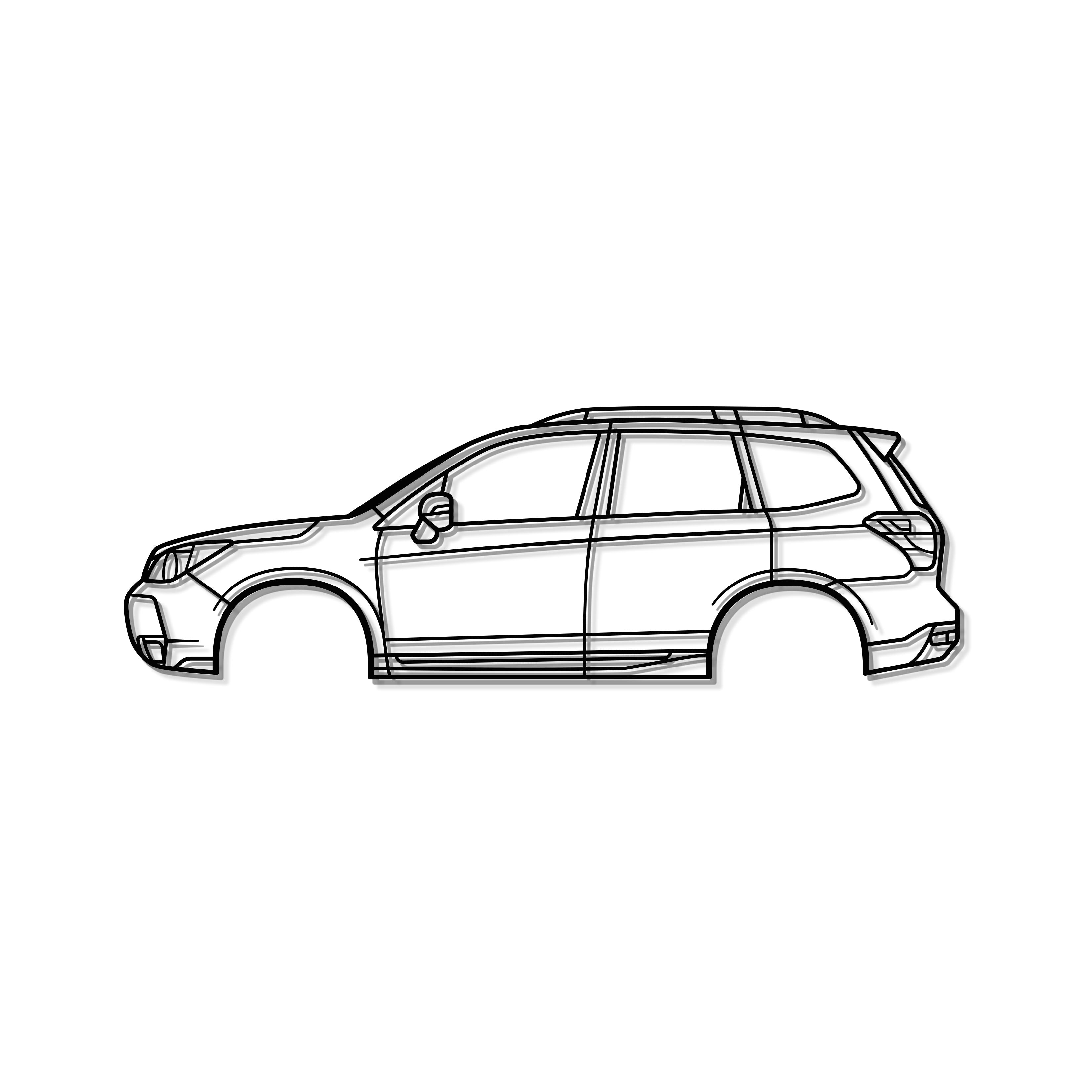 2014 Forester 4th Gen Metal Car Wall Art - MT0504