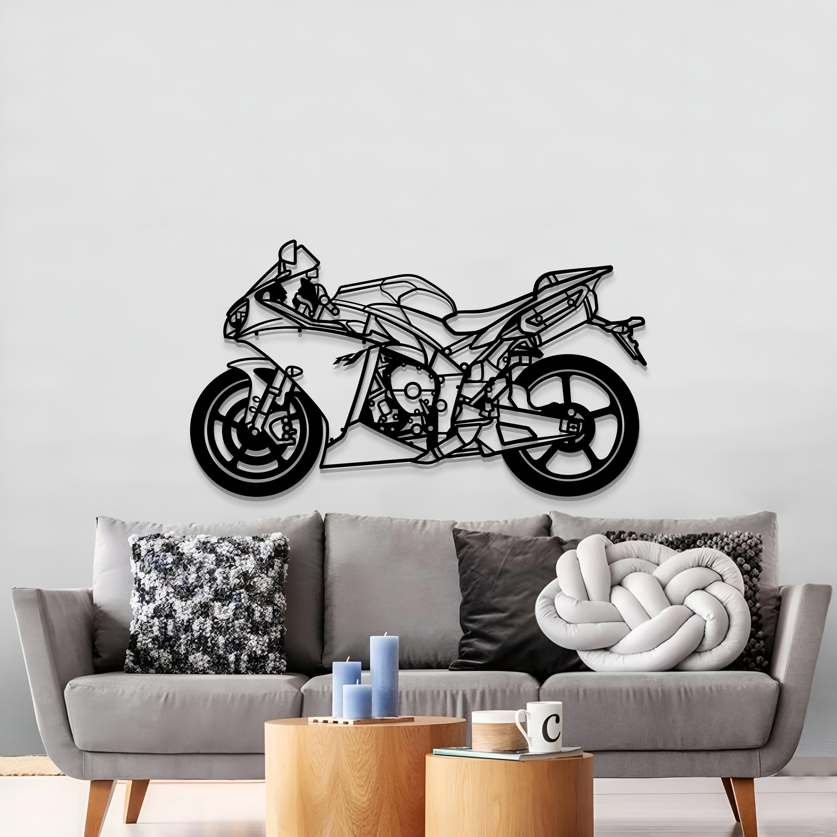 2014 R1 Metal Motorcycle Wall Art - MT1420