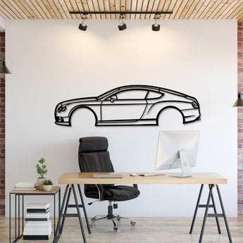 Bentley Continental metal car wall art adds luxury grand tourer elegance to a modern living room