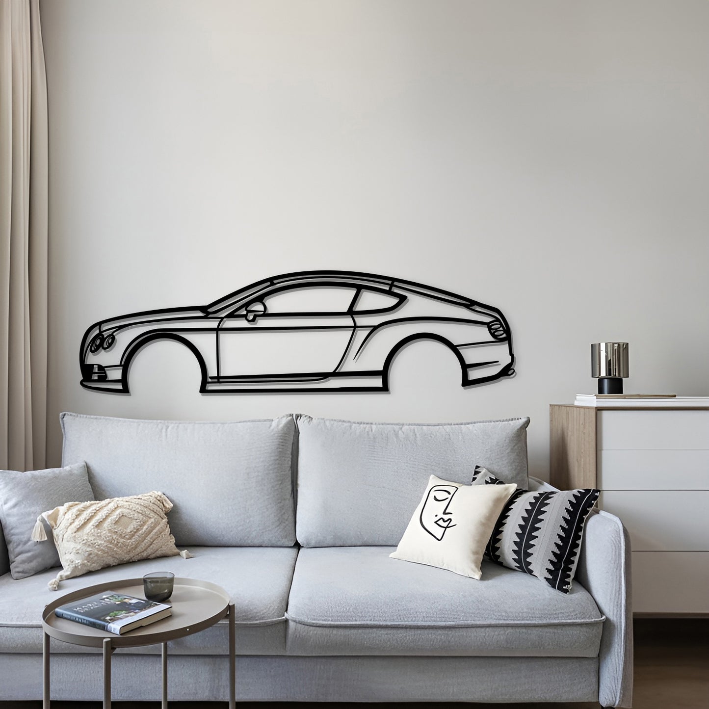 Bentley Continental laser-cut metal art makes an ideal gift for classic luxury car enthusiasts