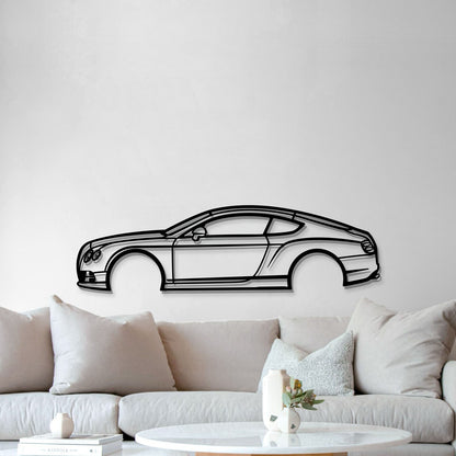 Man cave enhanced with Bentley Continental minimalist metal décor in matte finish