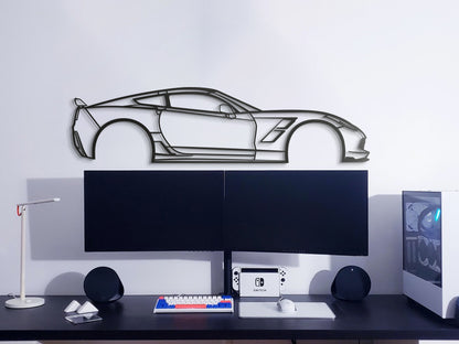 Modern 2015 Chevrolet Corvette Z51 Wall Hanging In Textured Black Steel