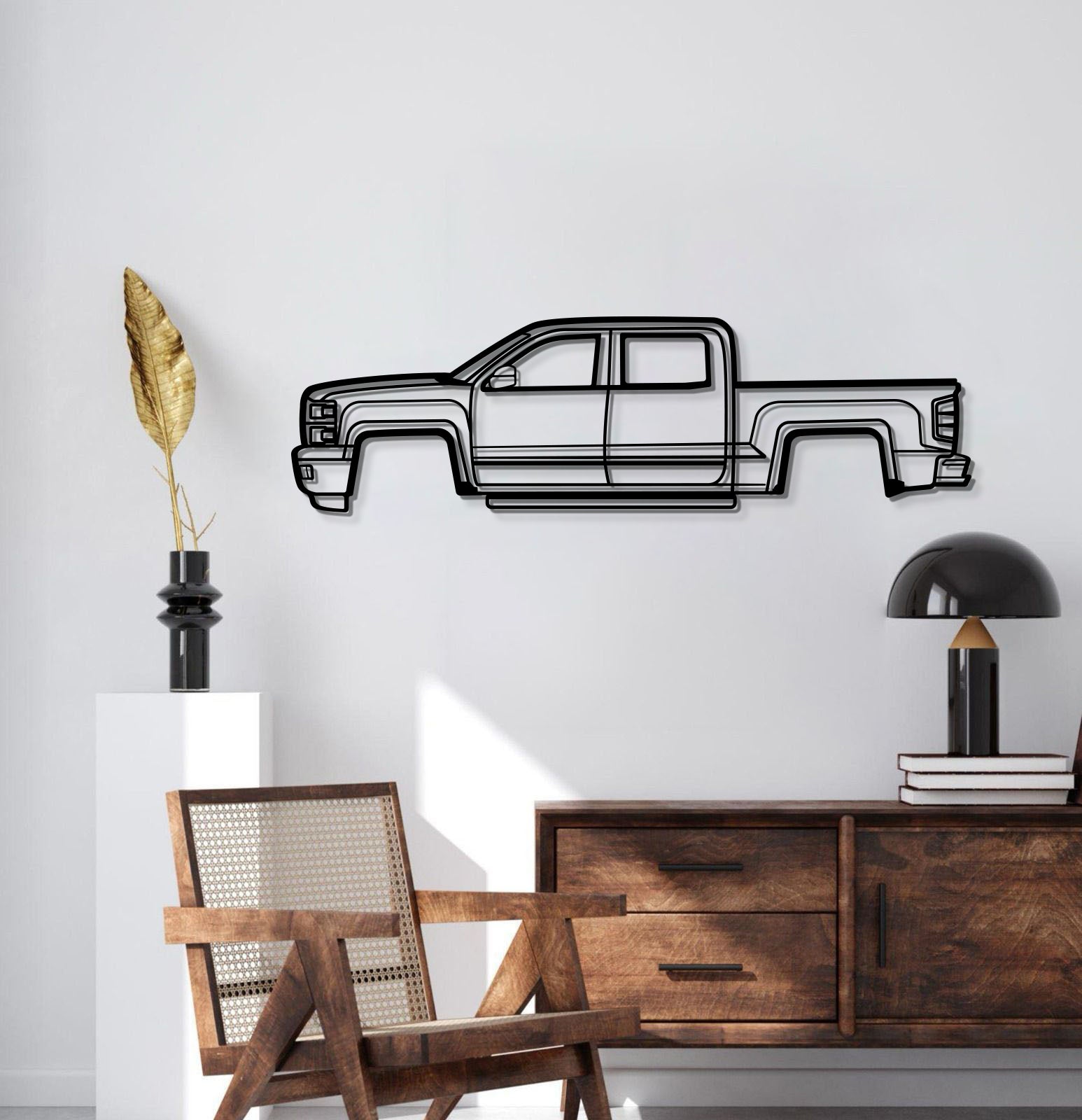 2015 Silverado 1500 Metal Car Wall Art - MT0540