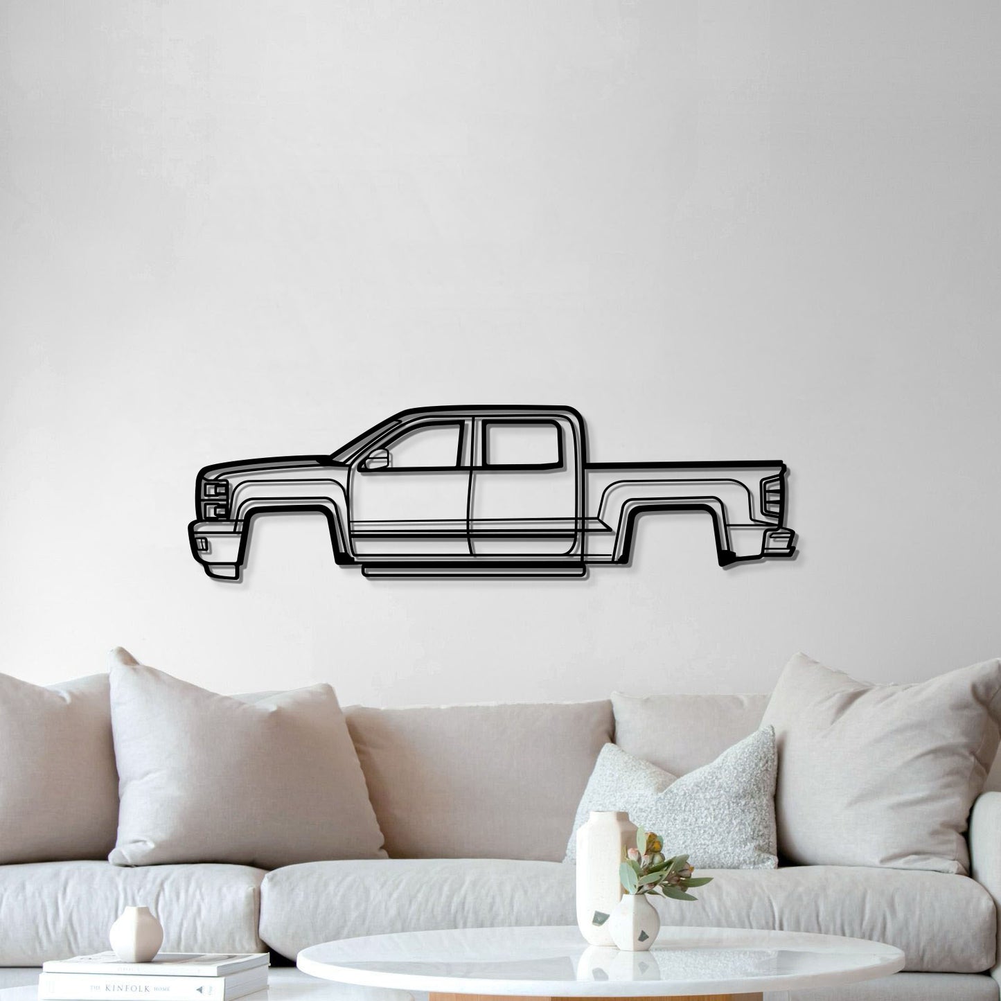 2015 Chevrolet Silverado 1500 Metal Wall Art Lifted 1 Cm From Wall For 3D Effect
