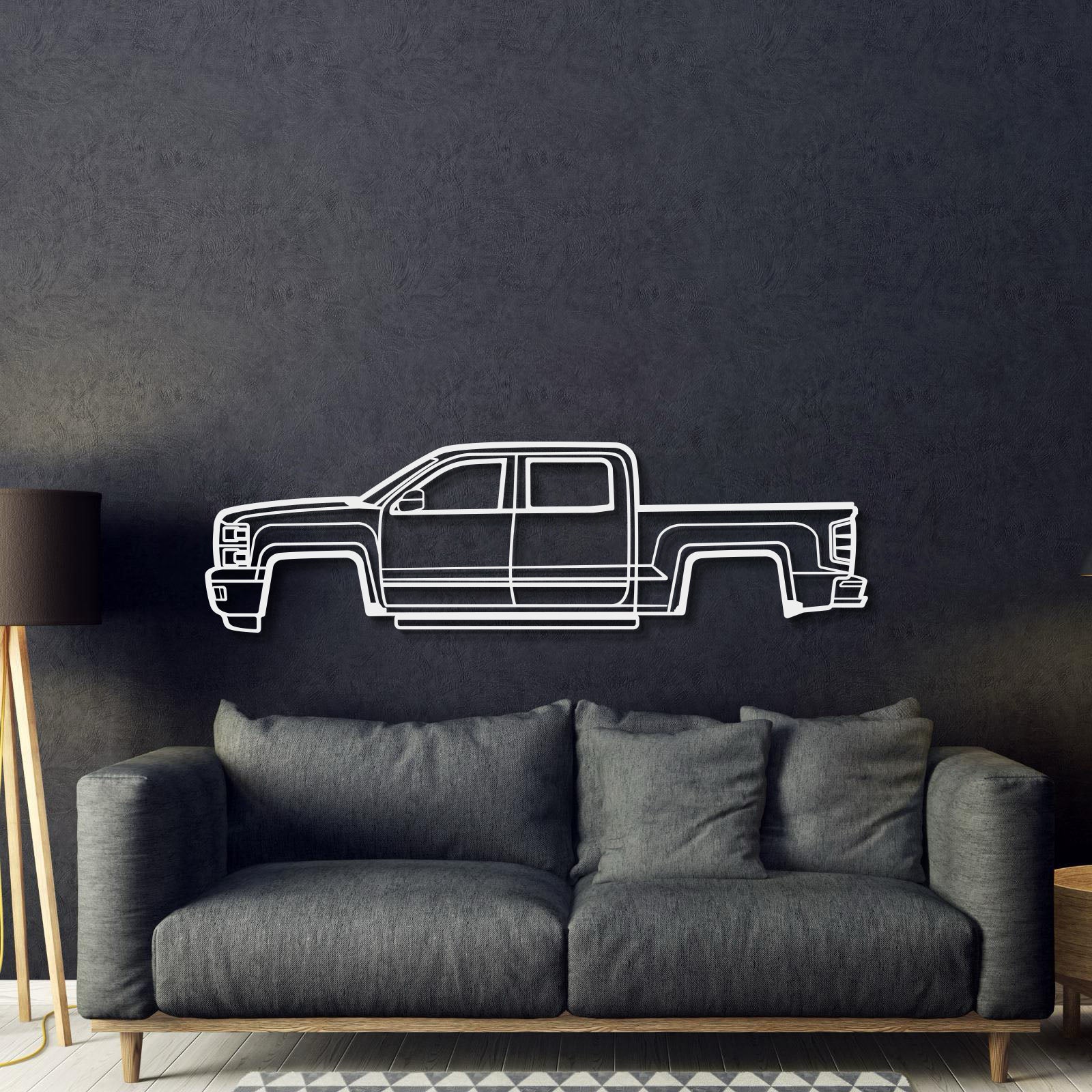 2015 Silverado 1500 Metal Car Wall Art - MT0540