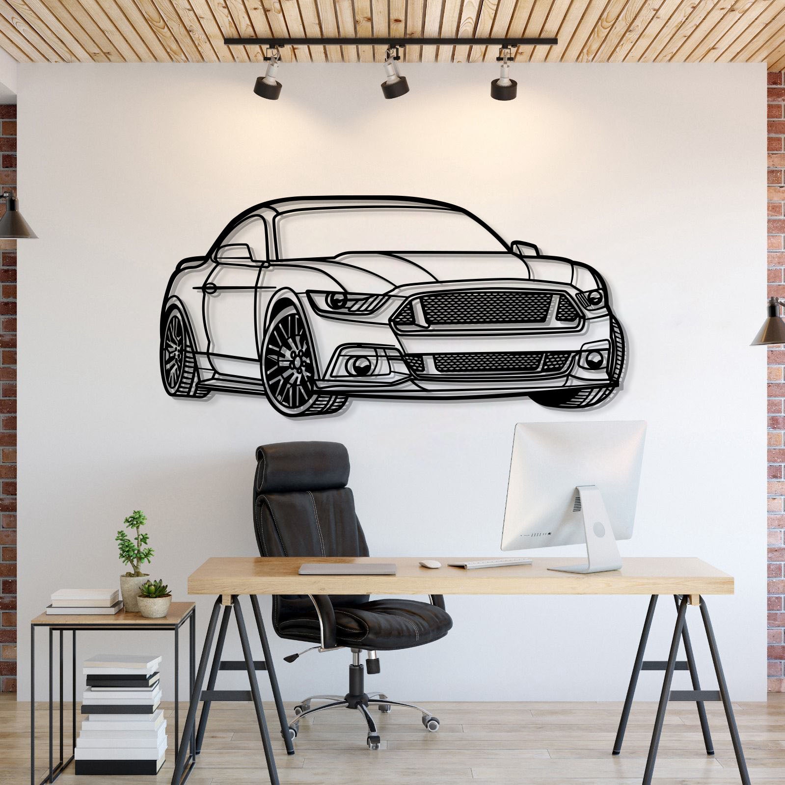 2015 Mustang GT Perspective Metal Car Wall Art - MT1268