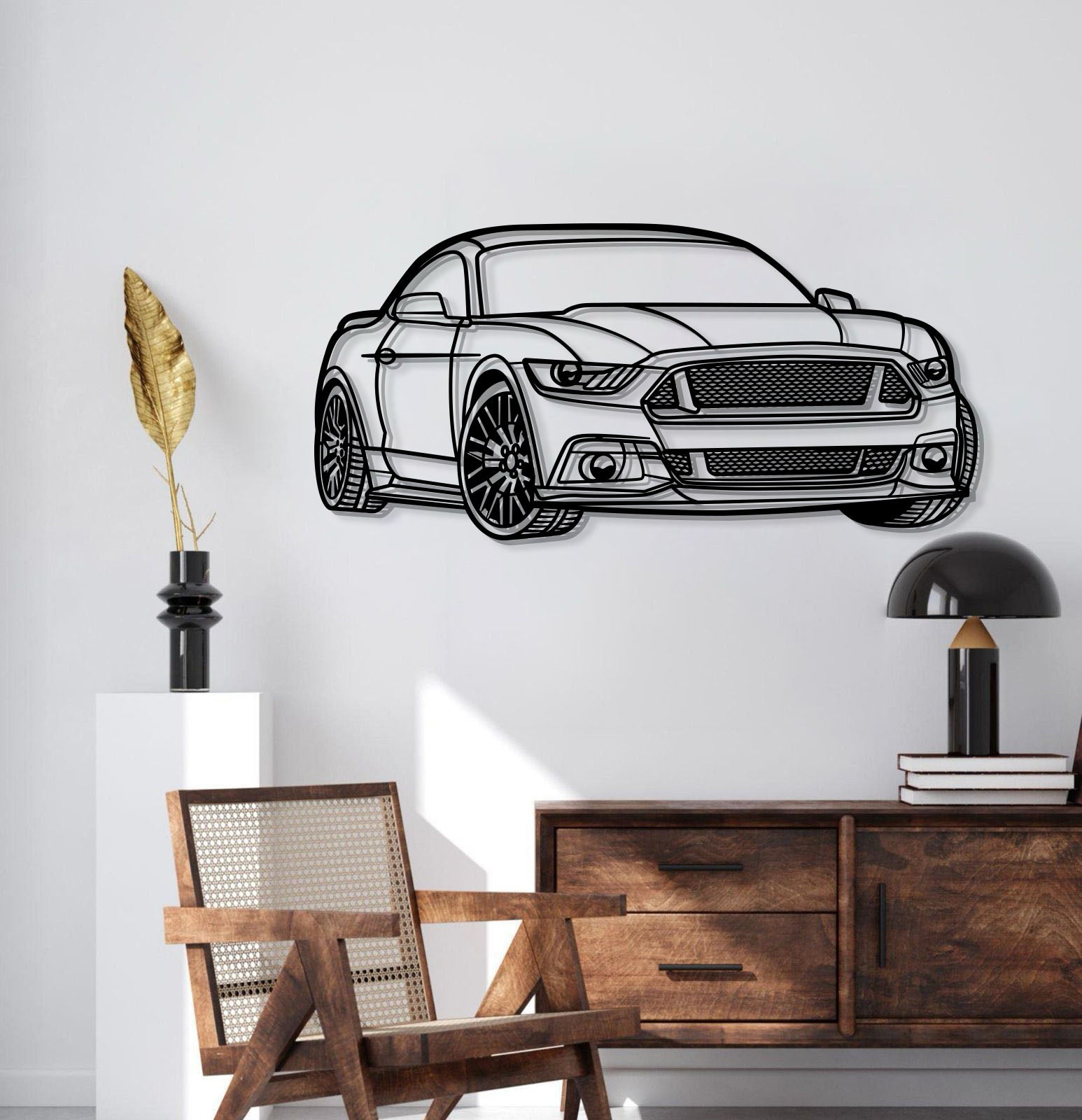 2015 Mustang GT Perspective Metal Car Wall Art - MT1268