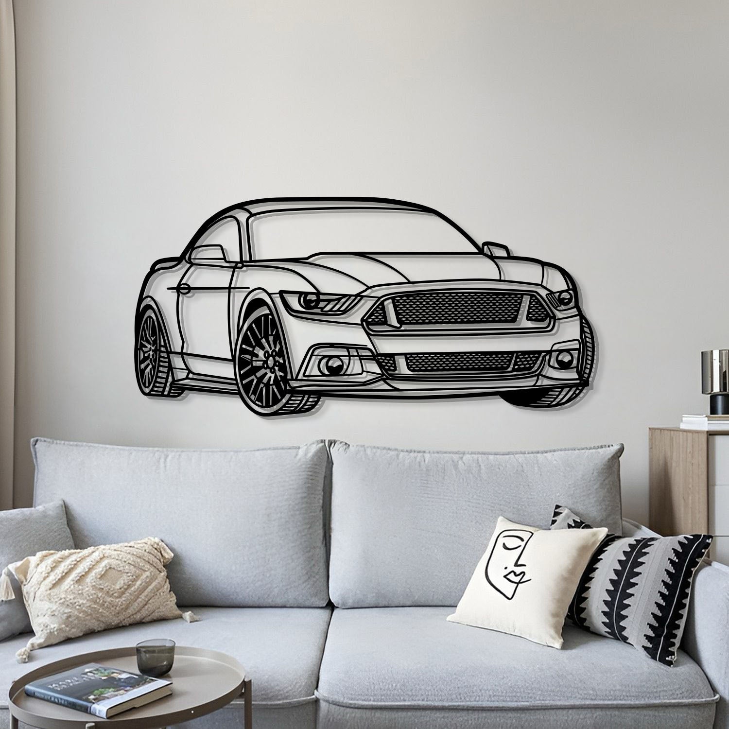 2015 Mustang GT Perspective Metal Car Wall Art - MT1268