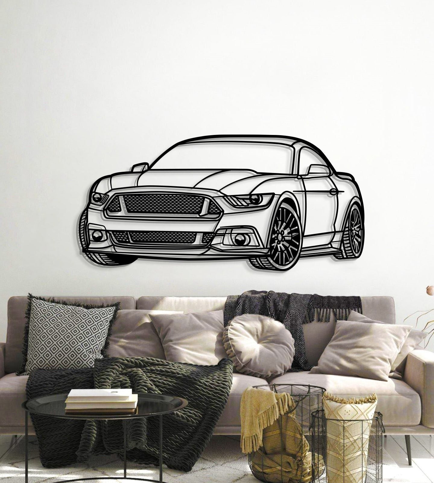 2015 Mustang GT Perspective Metal Car Wall Art - MT1268