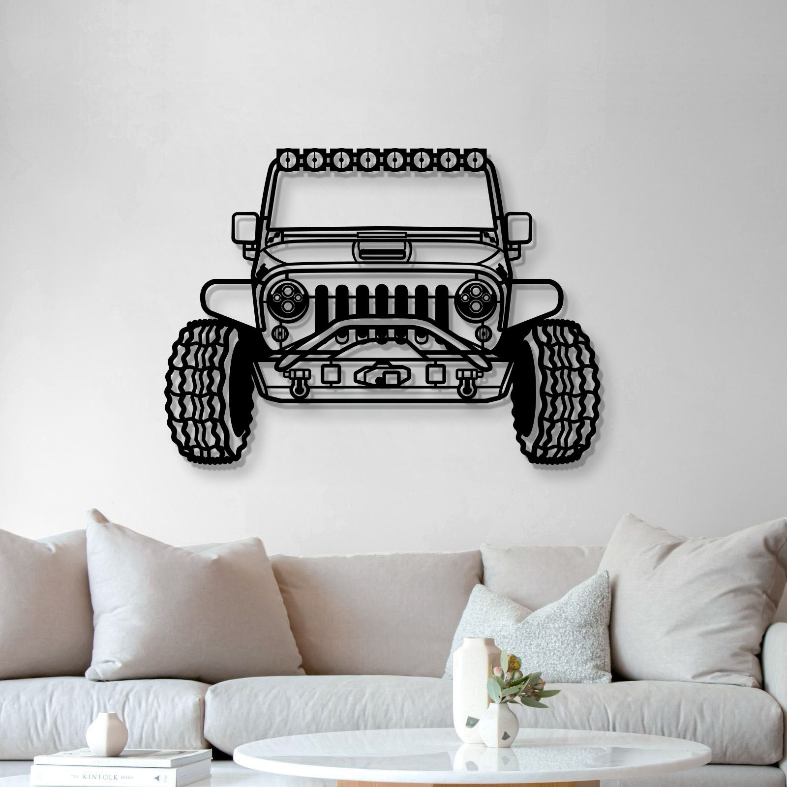 2015 Wrangler Custom Front View Metal Car Wall Art - MT1355