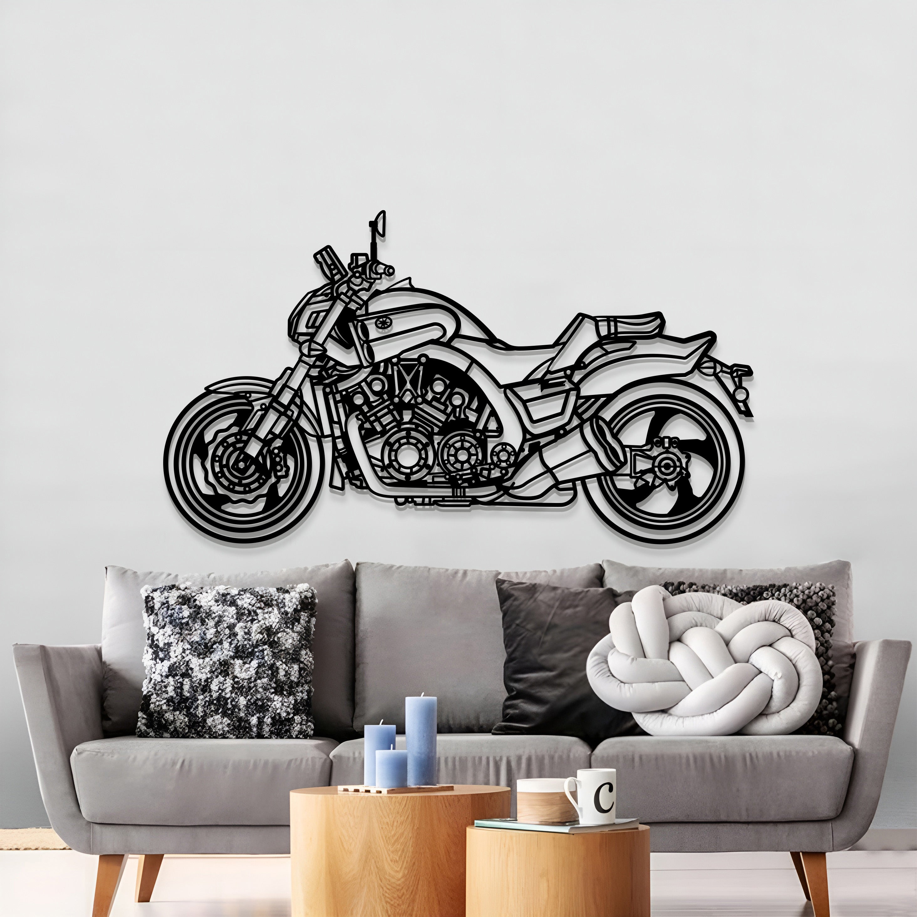 2015 VMAX 1700 Metal Motorcycle Wall Art - MT1421