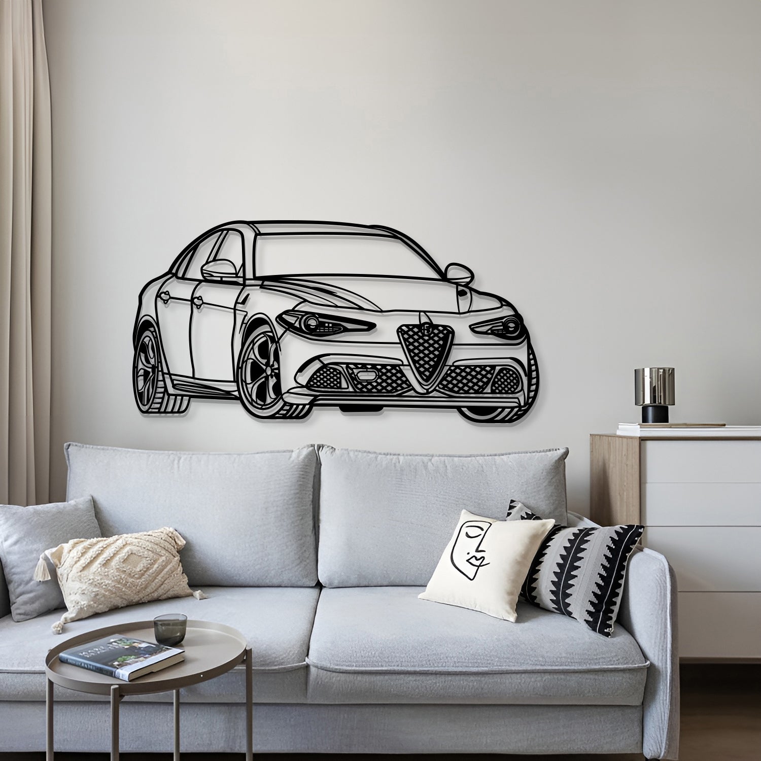 Guılıa Quadrıfoglıo Perspective Metal Car Wall Art - MT1237