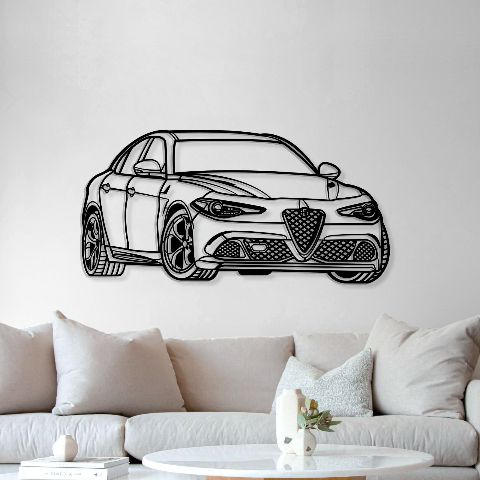 Guılıa Quadrıfoglıo Perspective Metal Car Wall Art - MT1237