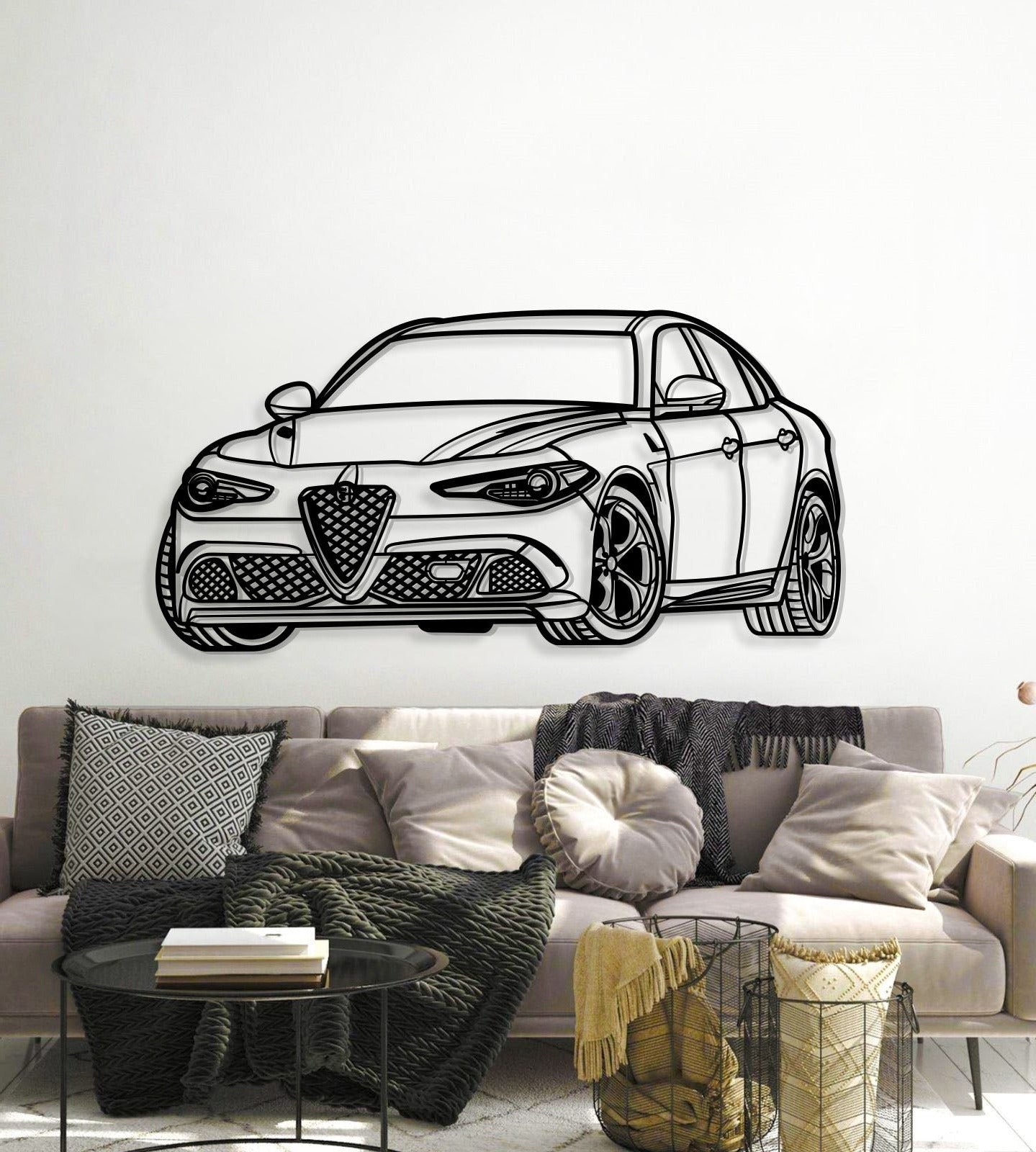 Guılıa Quadrıfoglıo Perspective Metal Car Wall Art - MT1237