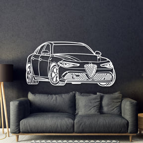 Guılıa Quadrıfoglıo Perspective Metal Car Wall Art - MT1237