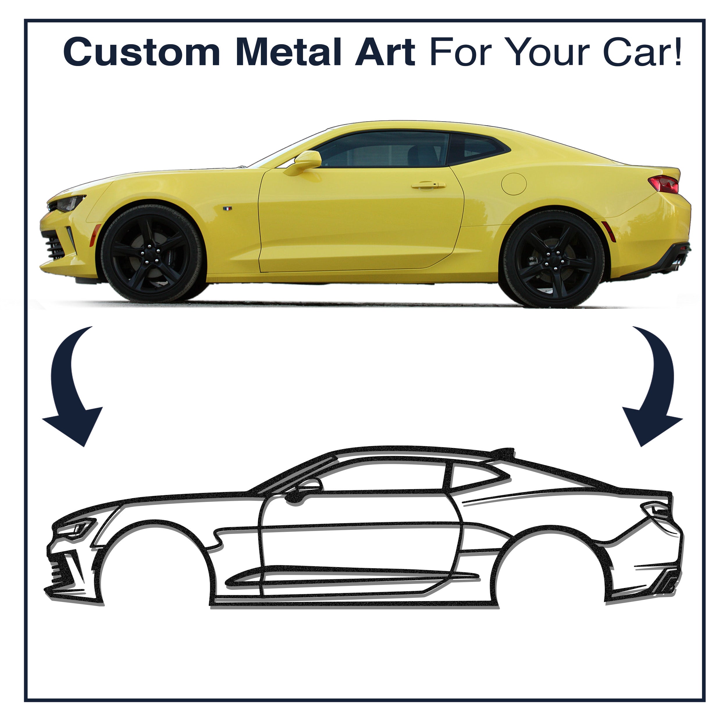 Your Personalized Car Side View Metal Wall Art - MT1382