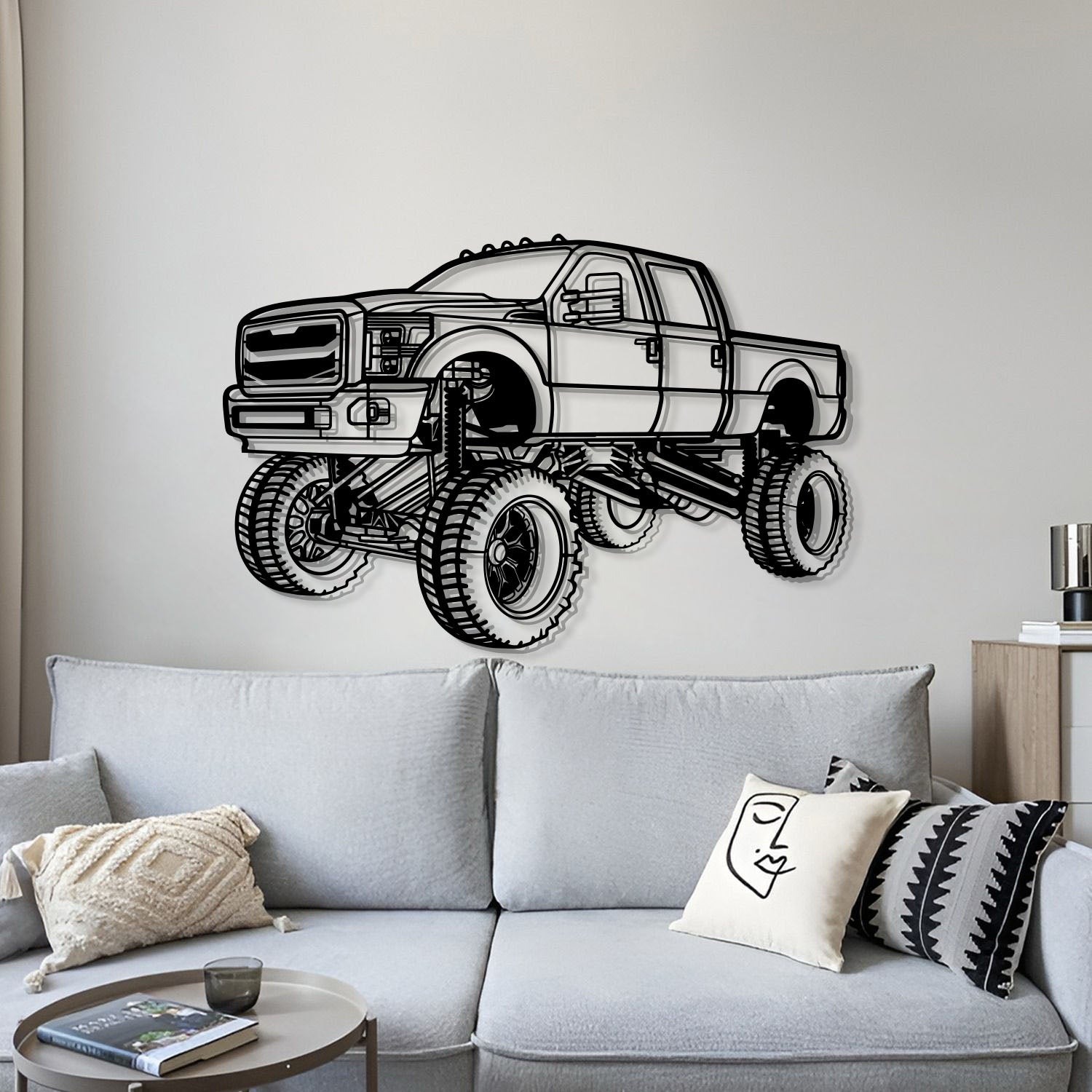 2016 F-250 4X4 Perspective Metal Car Wall Art - MT1269