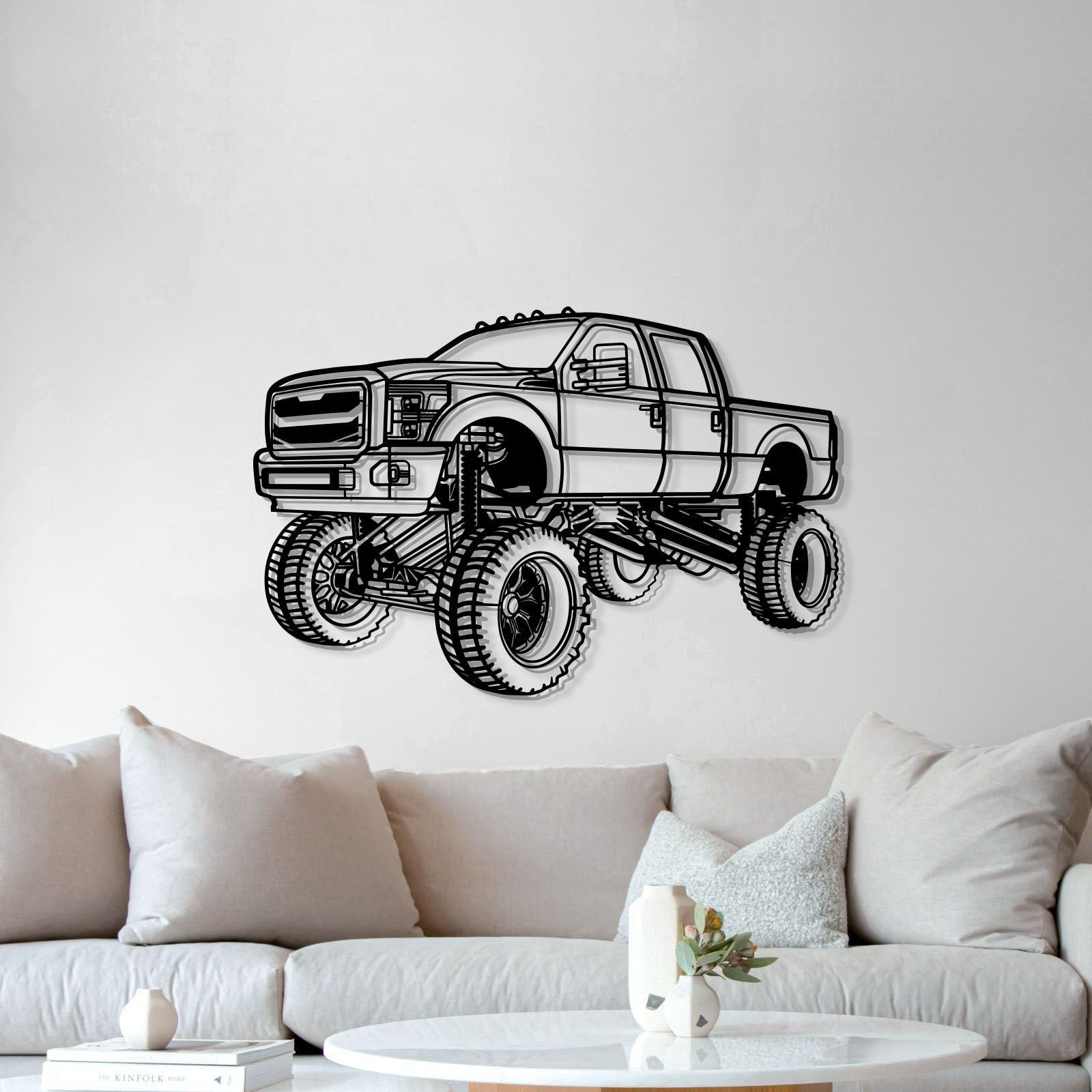 2016 F-250 4X4 Perspective Metal Car Wall Art - MT1269