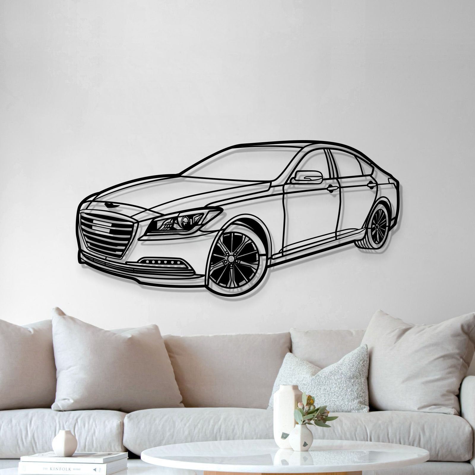 2016 Genesis 3.1 Liter Perspective Metal Car Wall Art - MT1314