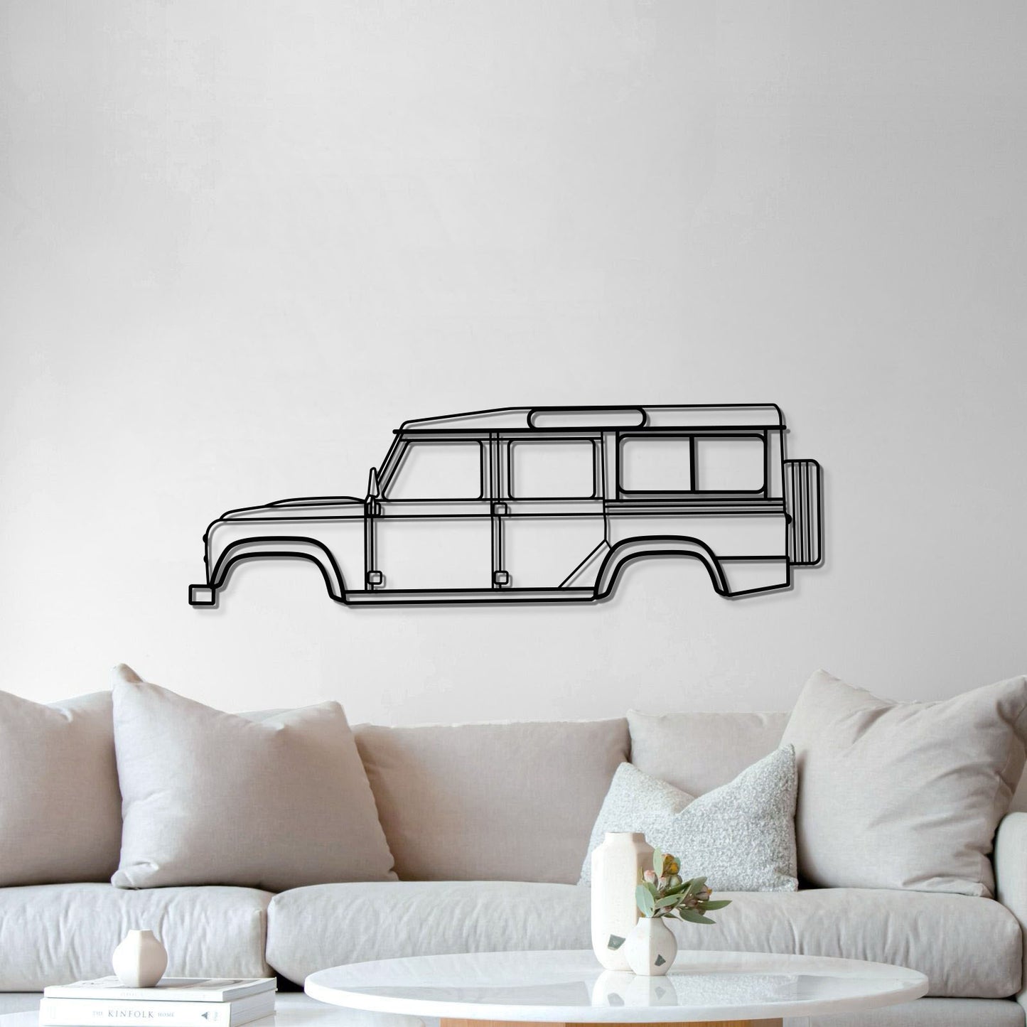 2016 Land Rover Defender 110 Metal Wall Art Lifted 1 Cm From Wall For 3D Effect