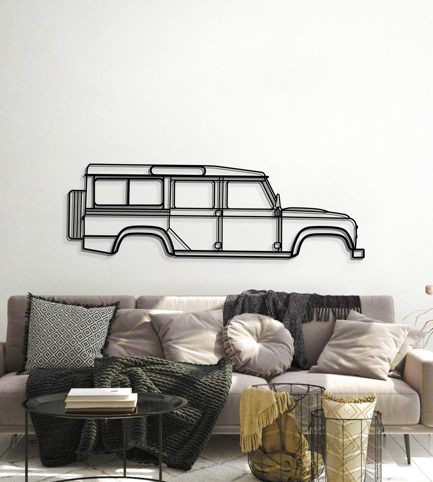 Detailed 2016 Land Rover Defender 110 Metal Art Durable Laser Cut Steel Construction
