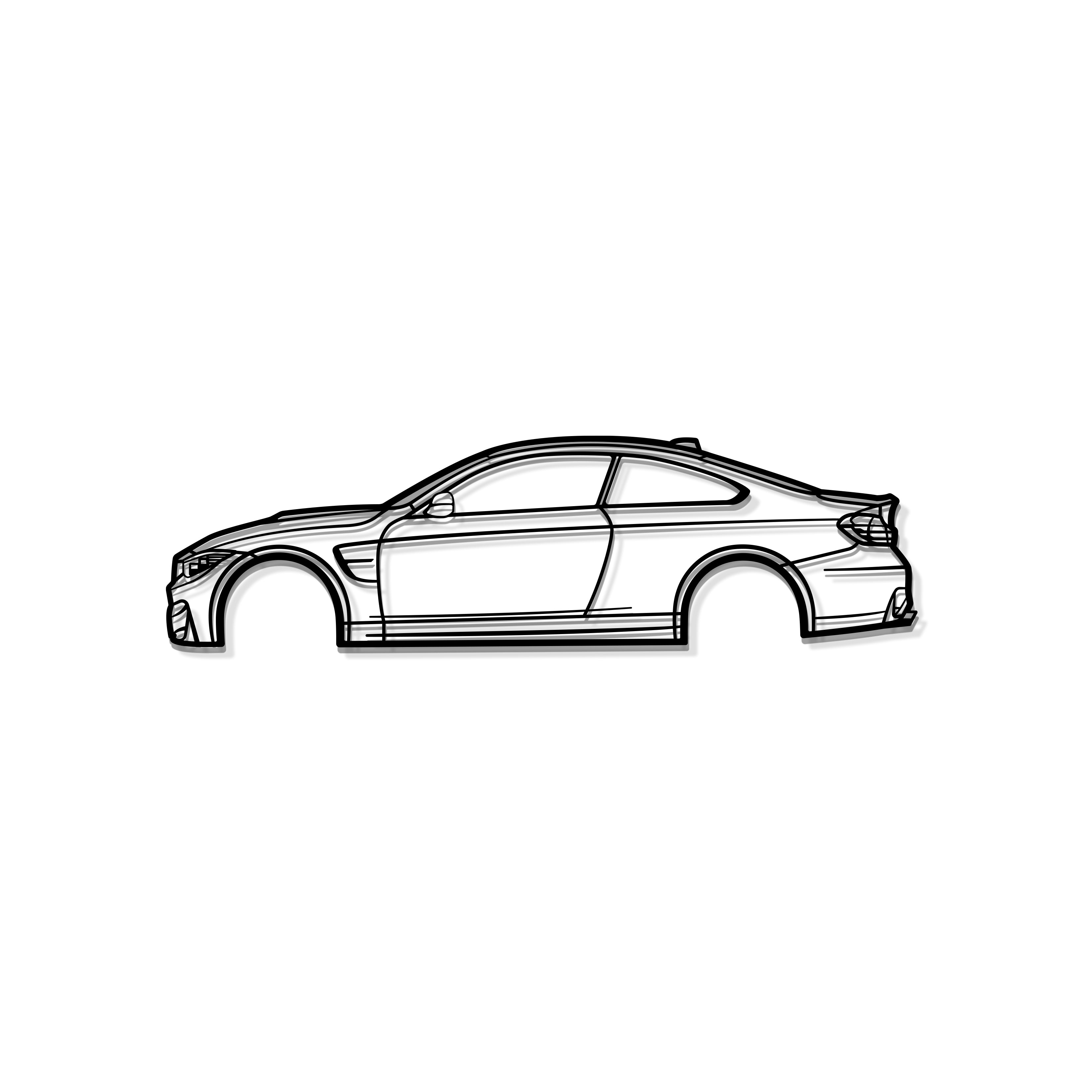 2016 M4 Competition Metal Car Wall Art - MT0567