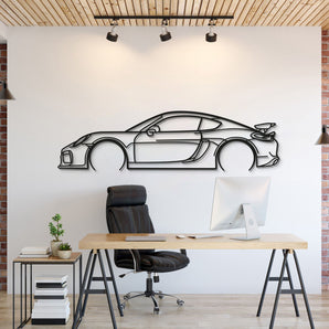 2016 Porsche Cayman GT4 981 metal car wall art silhouette for garage décor
