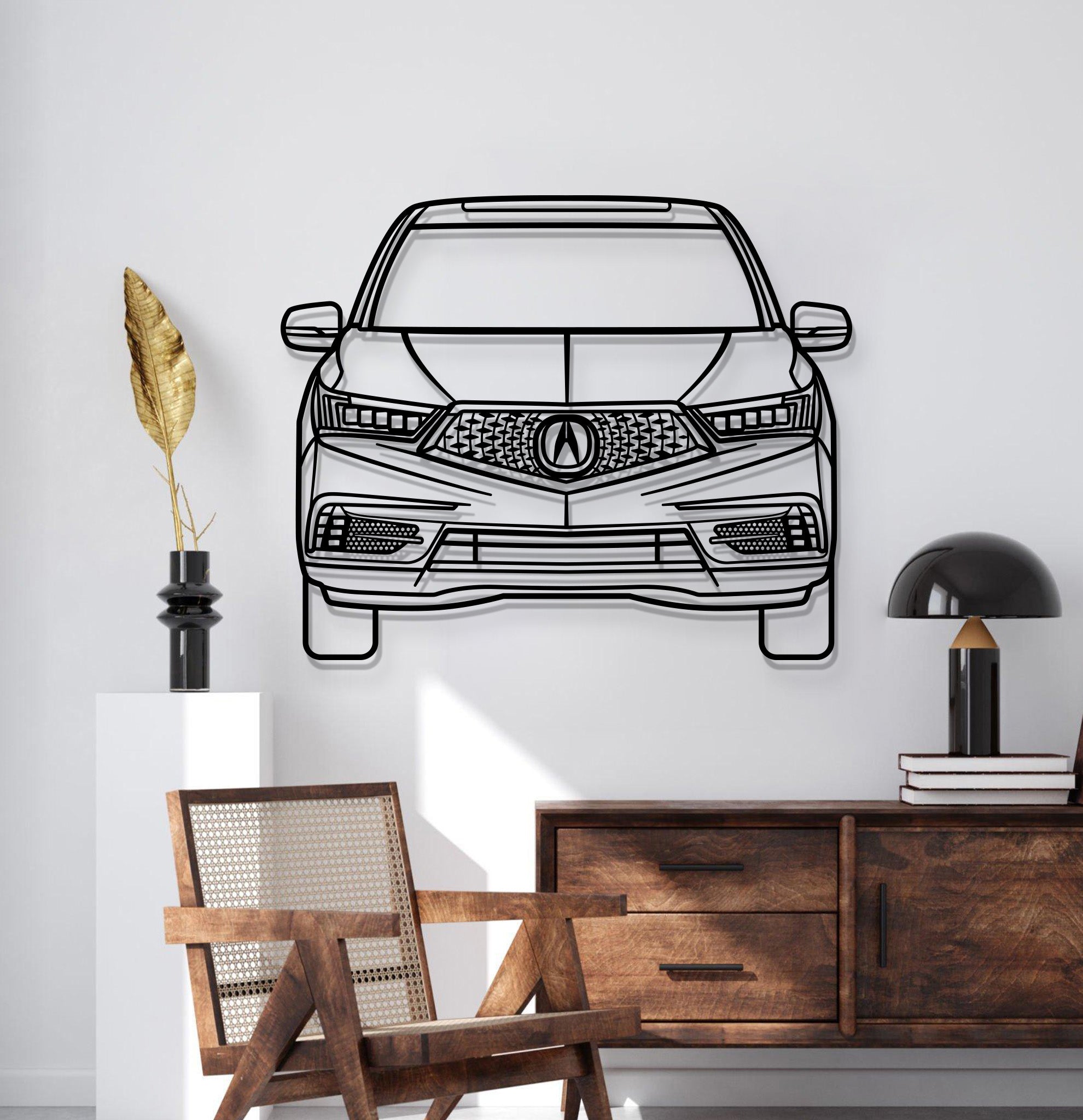 2017 MDX Front View Metal Car Wall Art - MT1320