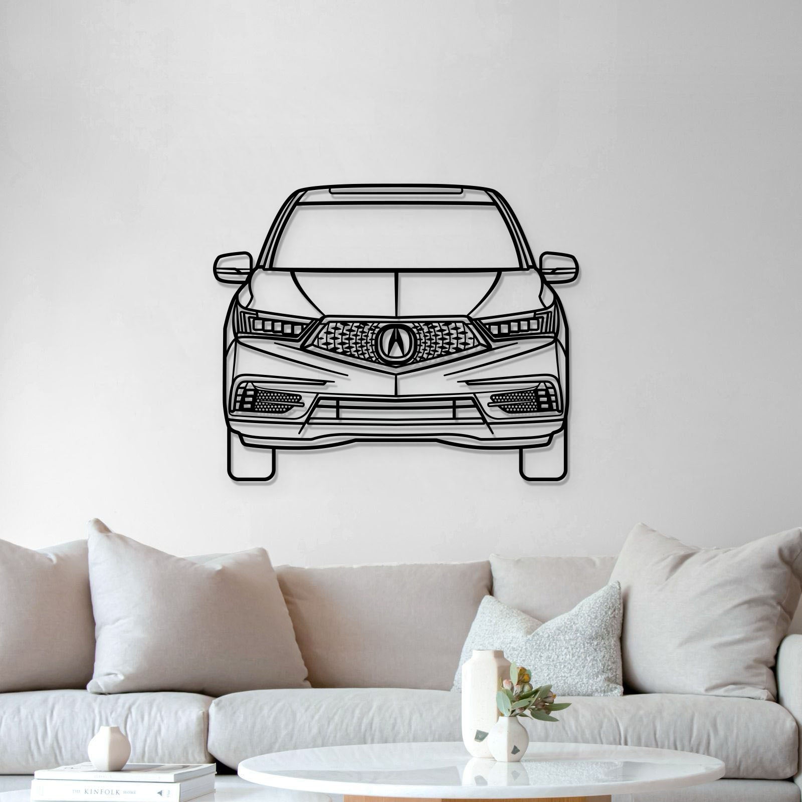 2017 MDX Front View Metal Car Wall Art - MT1320