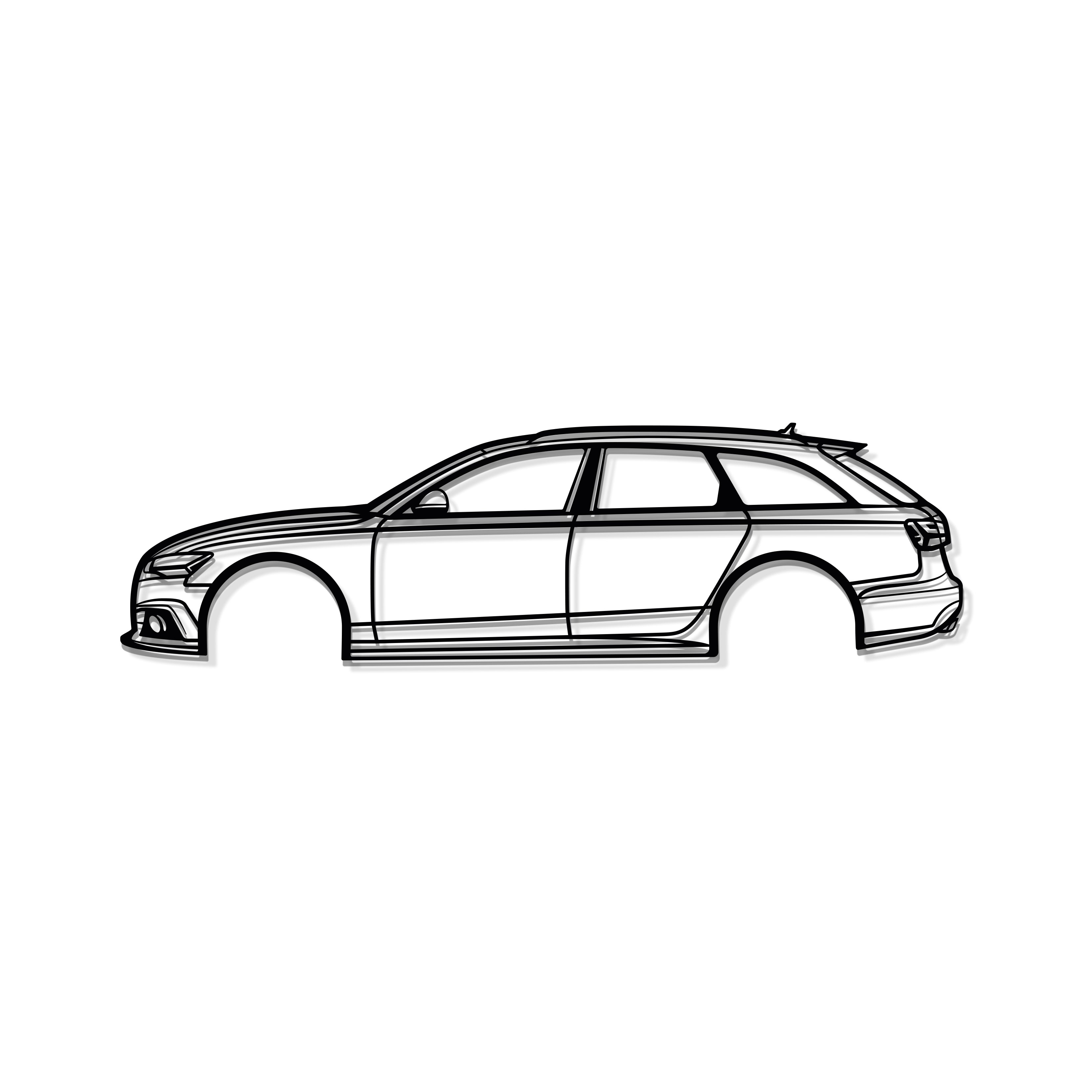 2017 A6 Avant Metal Car Wall Art - MT0578