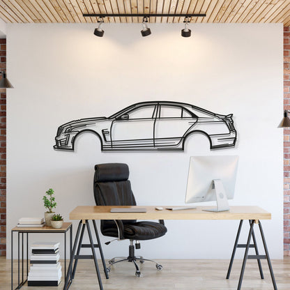 2017 Cadillac CTS‑V Metal Wall Art Laser Cut 2 Mm Steel Silhouette