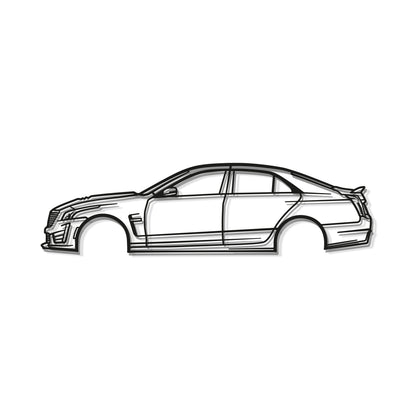 Industrial Style 2017 Cadillac CTS‑V Metal Wall Decor Minimalist Silhouette