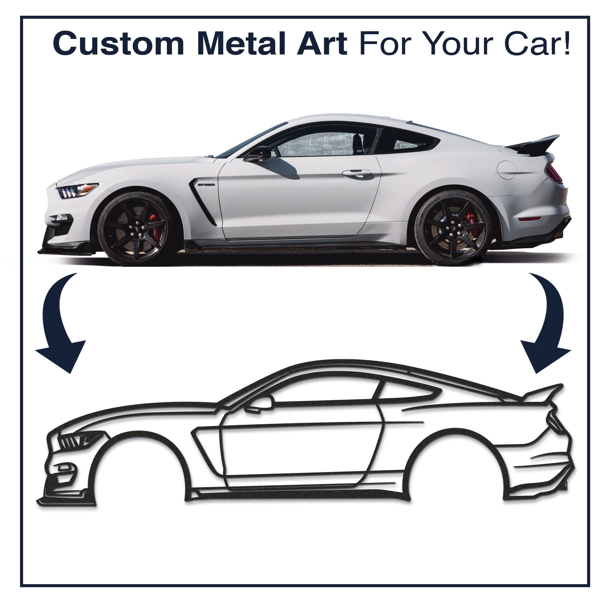 Your Personalized Car Side View Metal Wall Art - MT1382