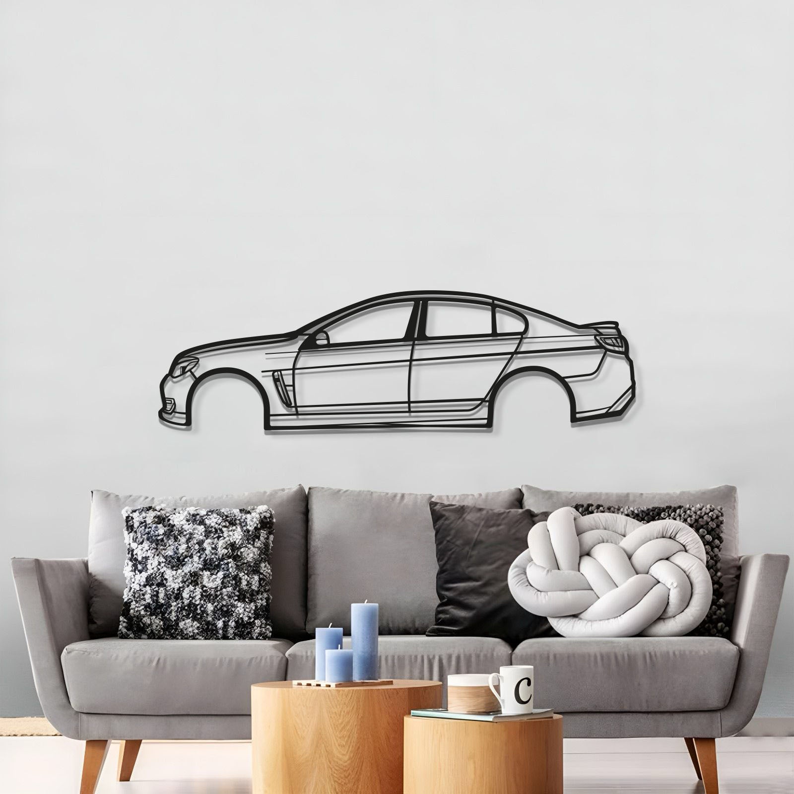 Handcrafted Metal Wall Art Of 2017 Holden Commodore SSV Supercharged V8