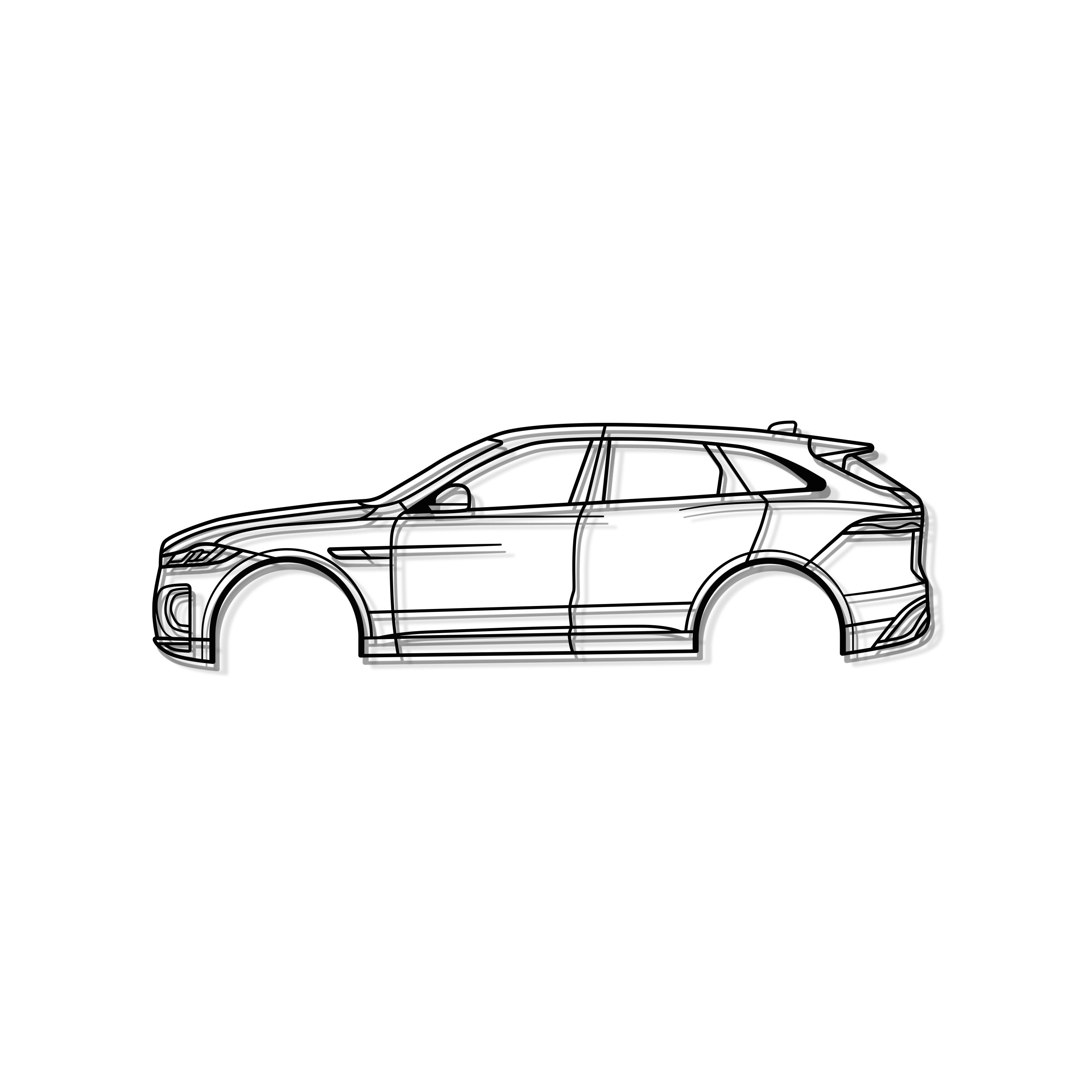 2017 F-Pace 1st Gen Metal Car Wall Art - MT0595