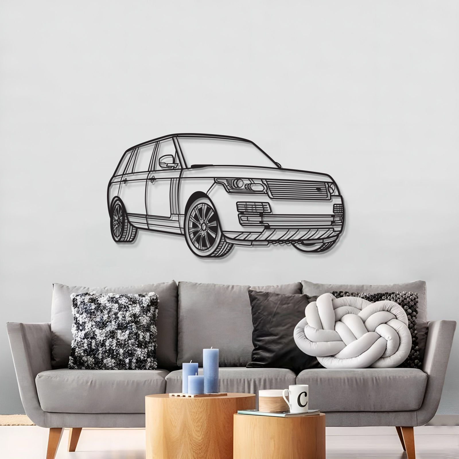 2017 Range Rover Perspective Metal Car Wall Art - MT1122